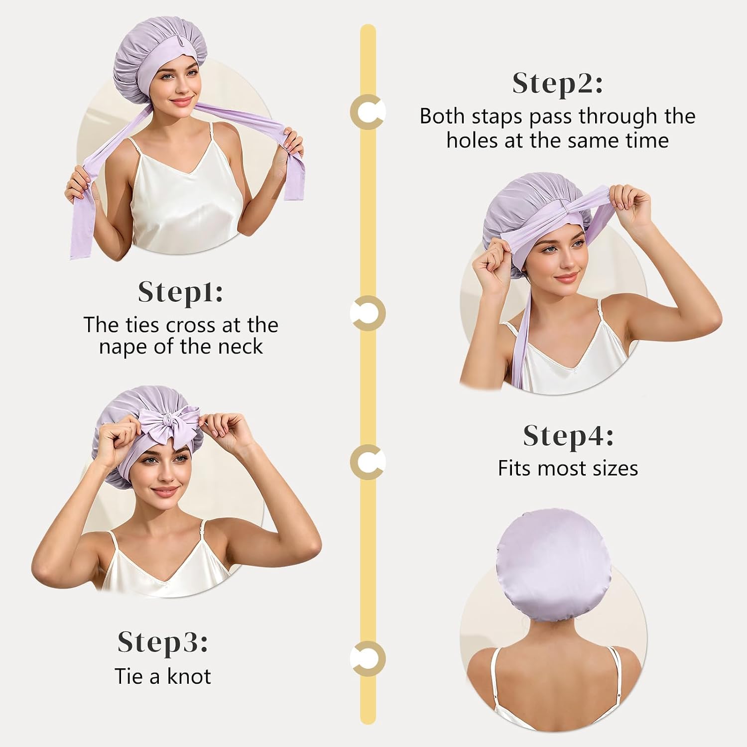 Thumbnail 5 de ZIMASILK 100% Mulberry Silk Bonnet for Sleeping Women with Double-Layer Silk Hair Wrap