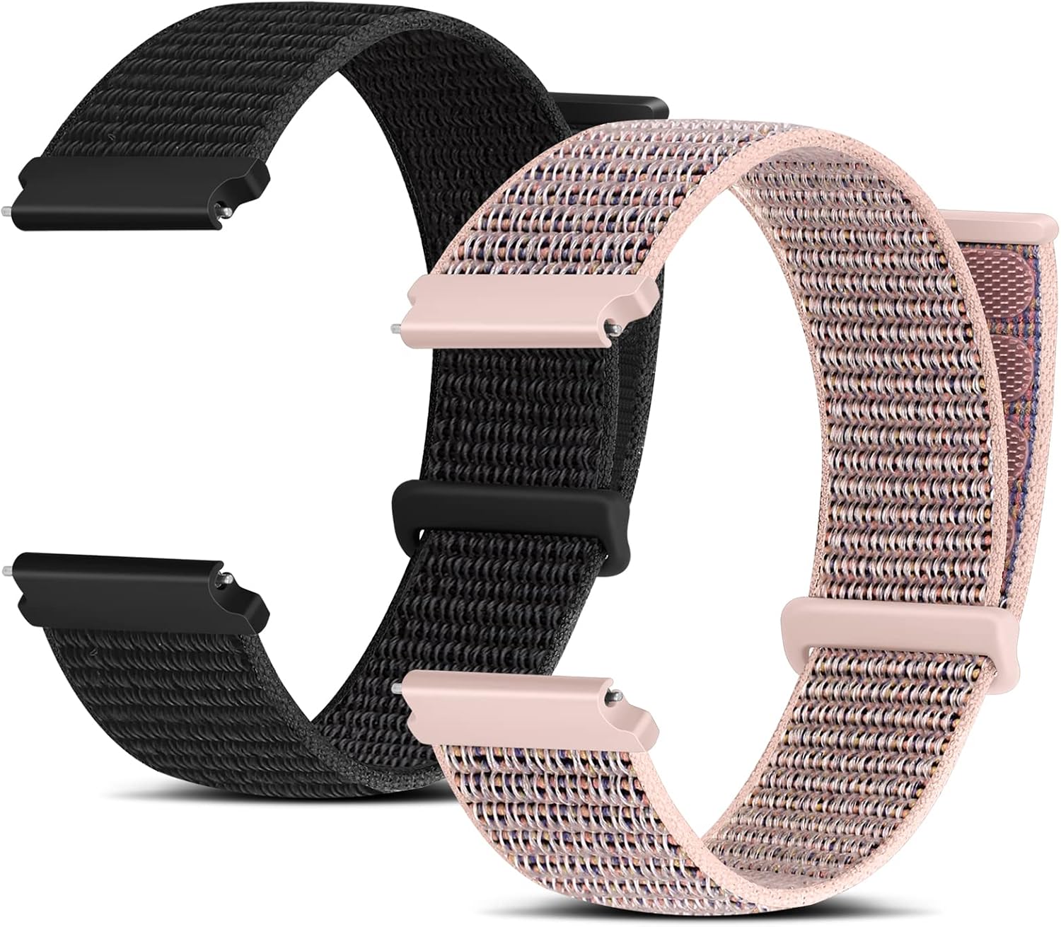Huamanlou Nylon Uhrenarmband 16–22 mm mit Schnellverschluss – atmungsaktives, verstellbares Gewebe-Armband
