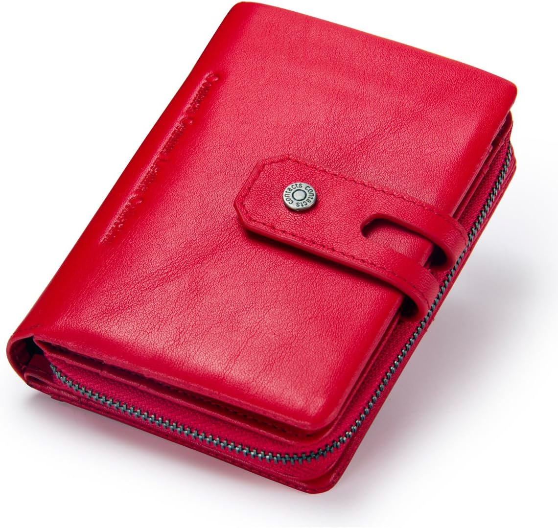 Detalle de Contacts Trifold Leather Coin Card Holder 9x12cm