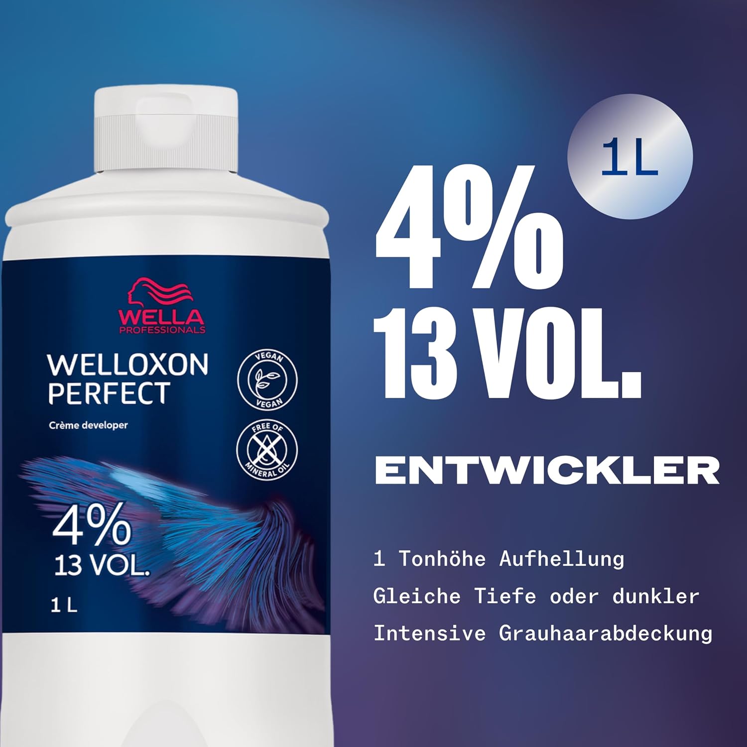 Detalle de Wella Professionals Welloxon Perfect Entwickl… Wasserstoffperoxid für Haarfarbe & Tönung – Oxidant für Koleston, Illumina & Magma