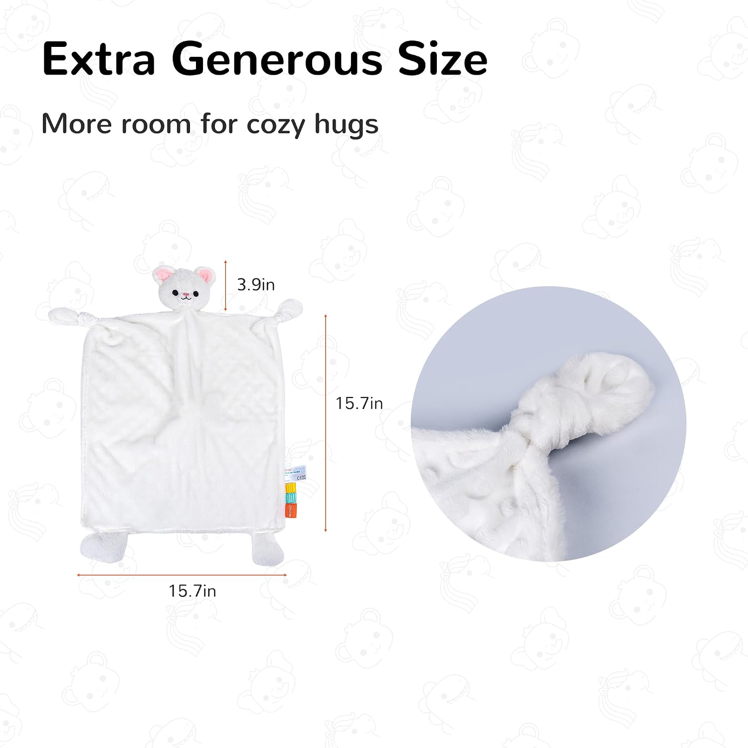 Thumbnail 6 de HECCEI Baby Lovey Security Blanket 16 Inches