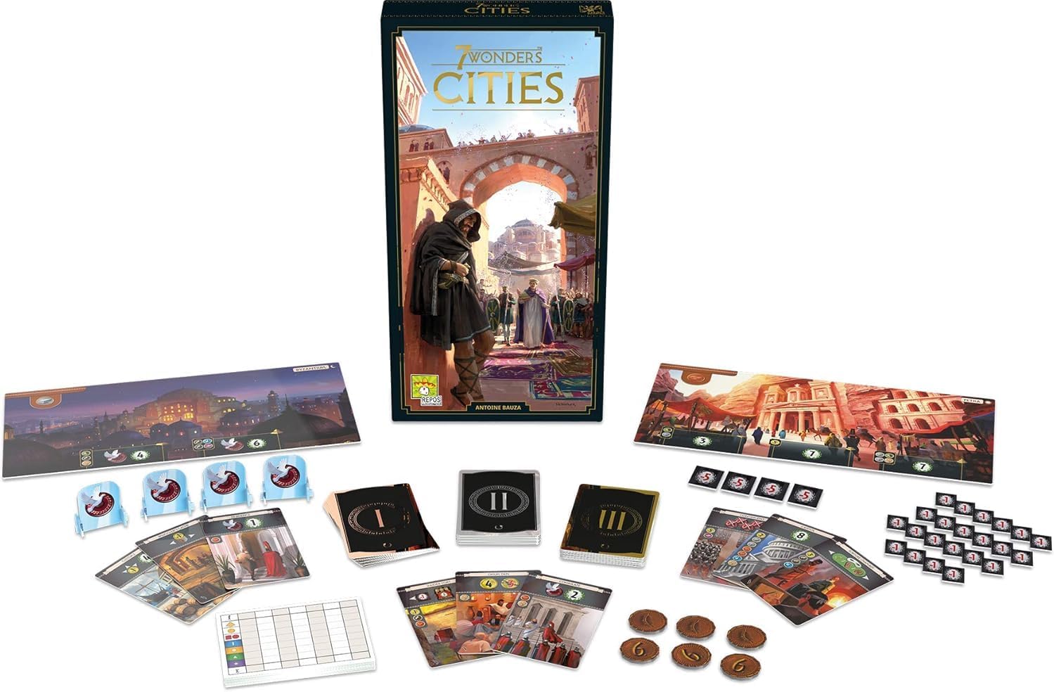 Thumbnail 2 de Asmodee 7 Wonders Cities Board Game Expansion