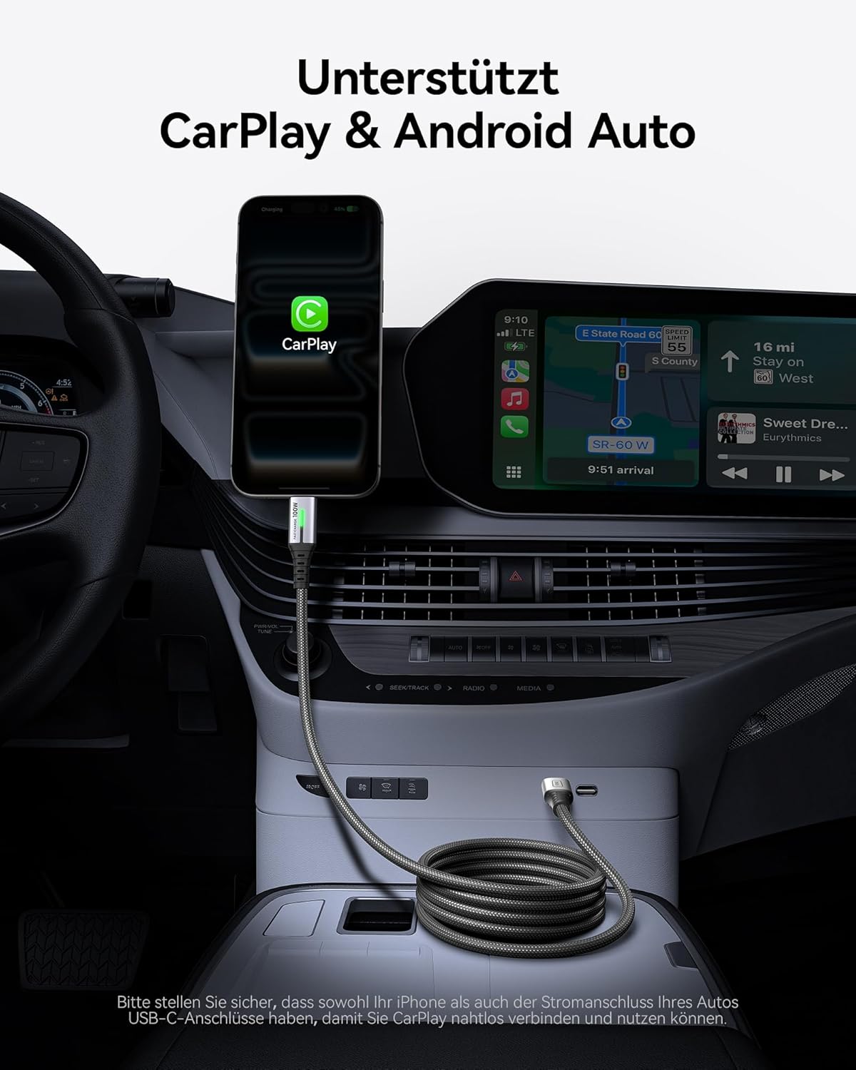 Thumbnail 5 de INIU 100W Short USB-C to USB-C Cable (1ft, 2-Pack) for fast charging iPhone, Galaxy, MacBook, iPad