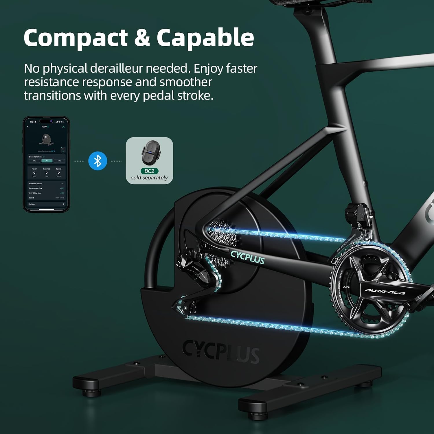 Detalle de CYCPLUS R200 trainer smart 2200W