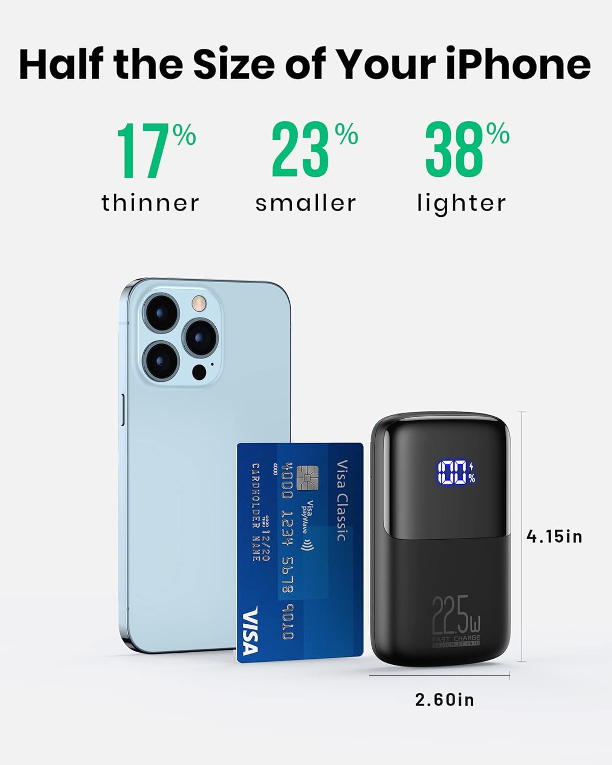 Detalle de INIU Power Bank 10000mAh with 22.5W Fast Charging
