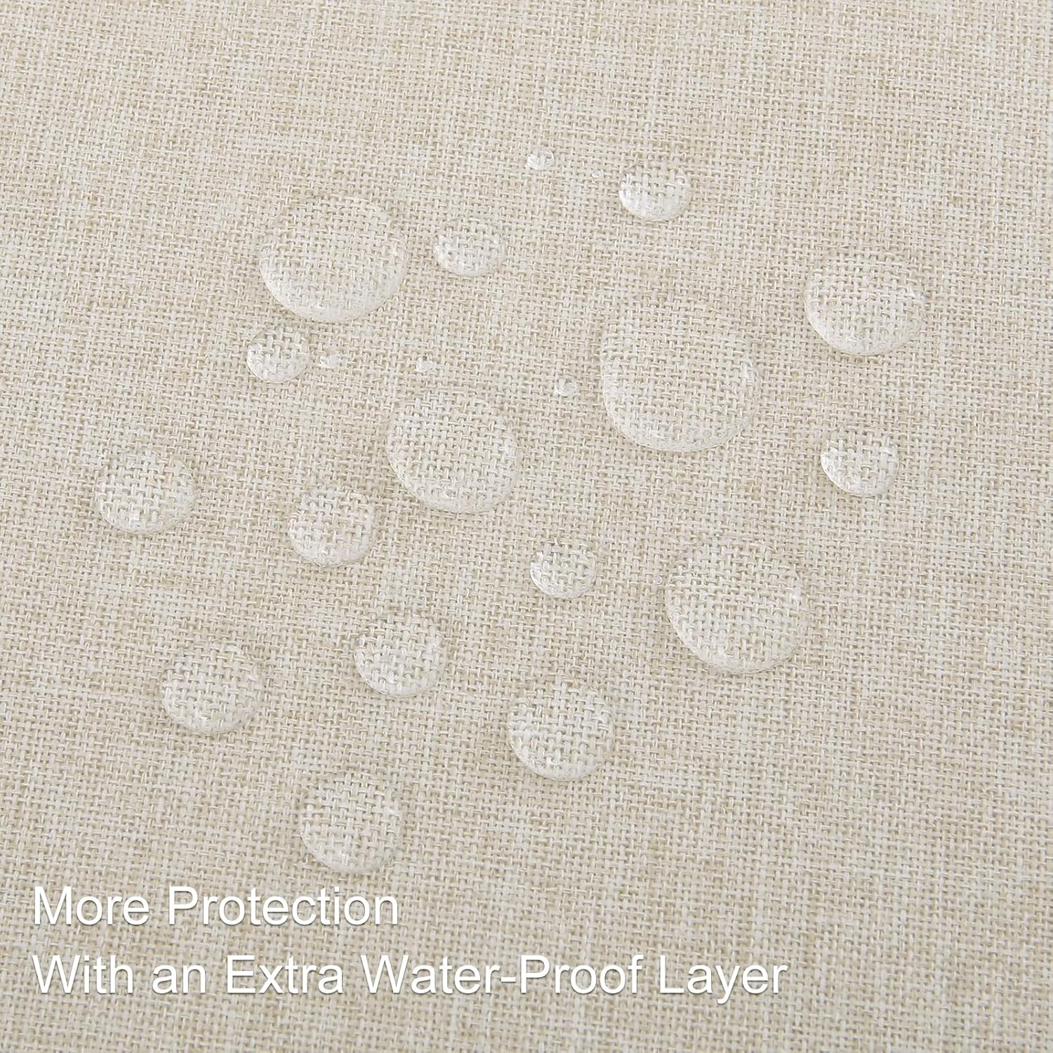 Thumbnail 3 de Homaxy Leinenoptik Tischdecke mit Lotuseffekt, eckig 140 x 240 cm (beige) – abwaschbar & wasserabweisend