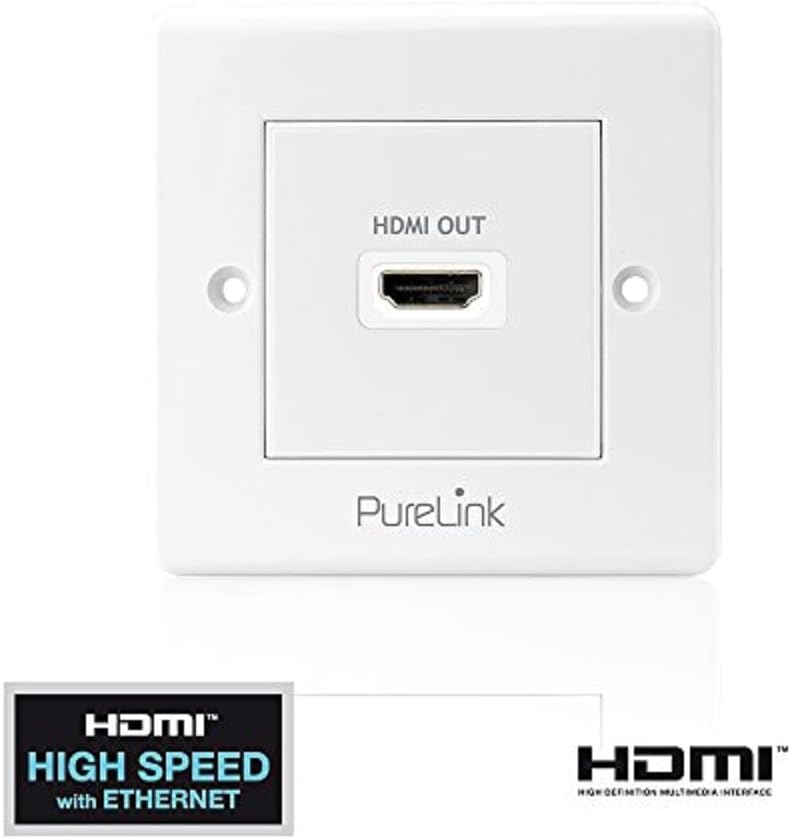Thumbnail 2 de PureInstall PI100 High Speed HDMI Wanddose (HDMI A auf HDMI A), 1-fach, 0,1 m