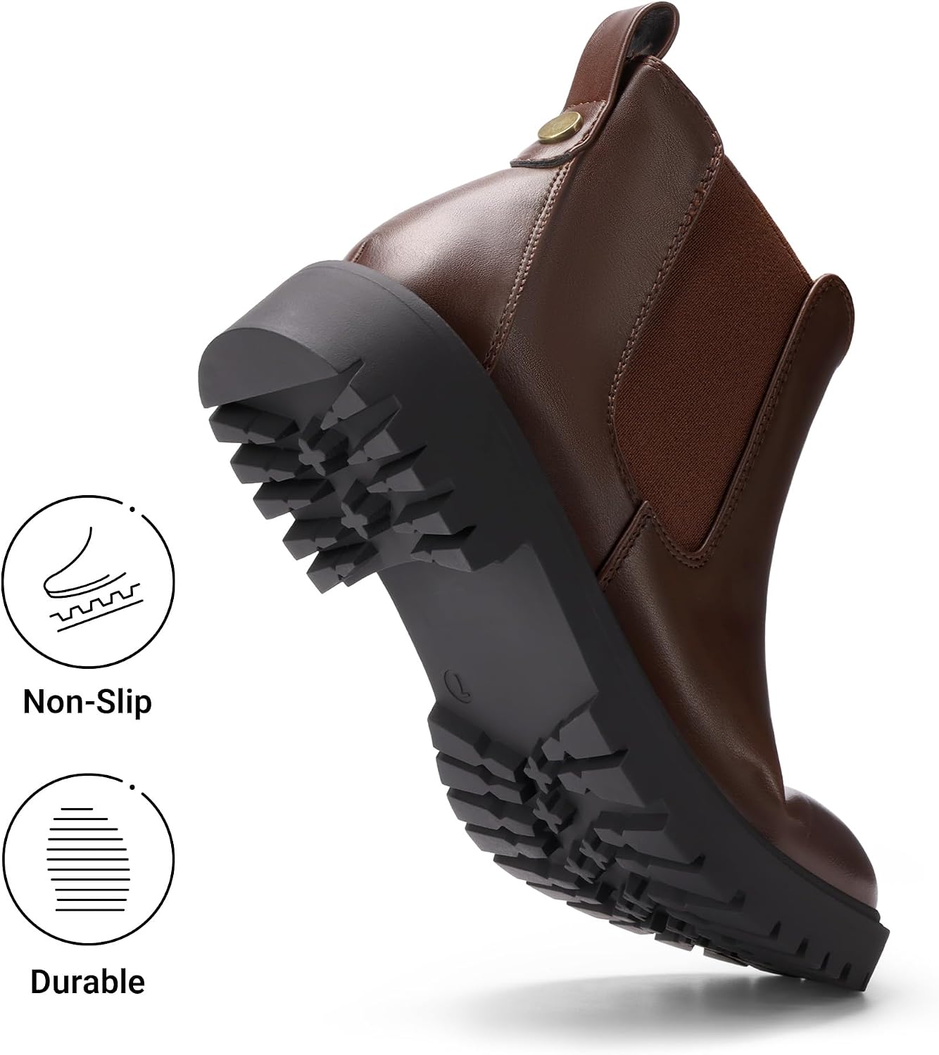 Thumbnail 6 de DREAM PAIRS Chelsea Ankle Boots in Synthetic Leather