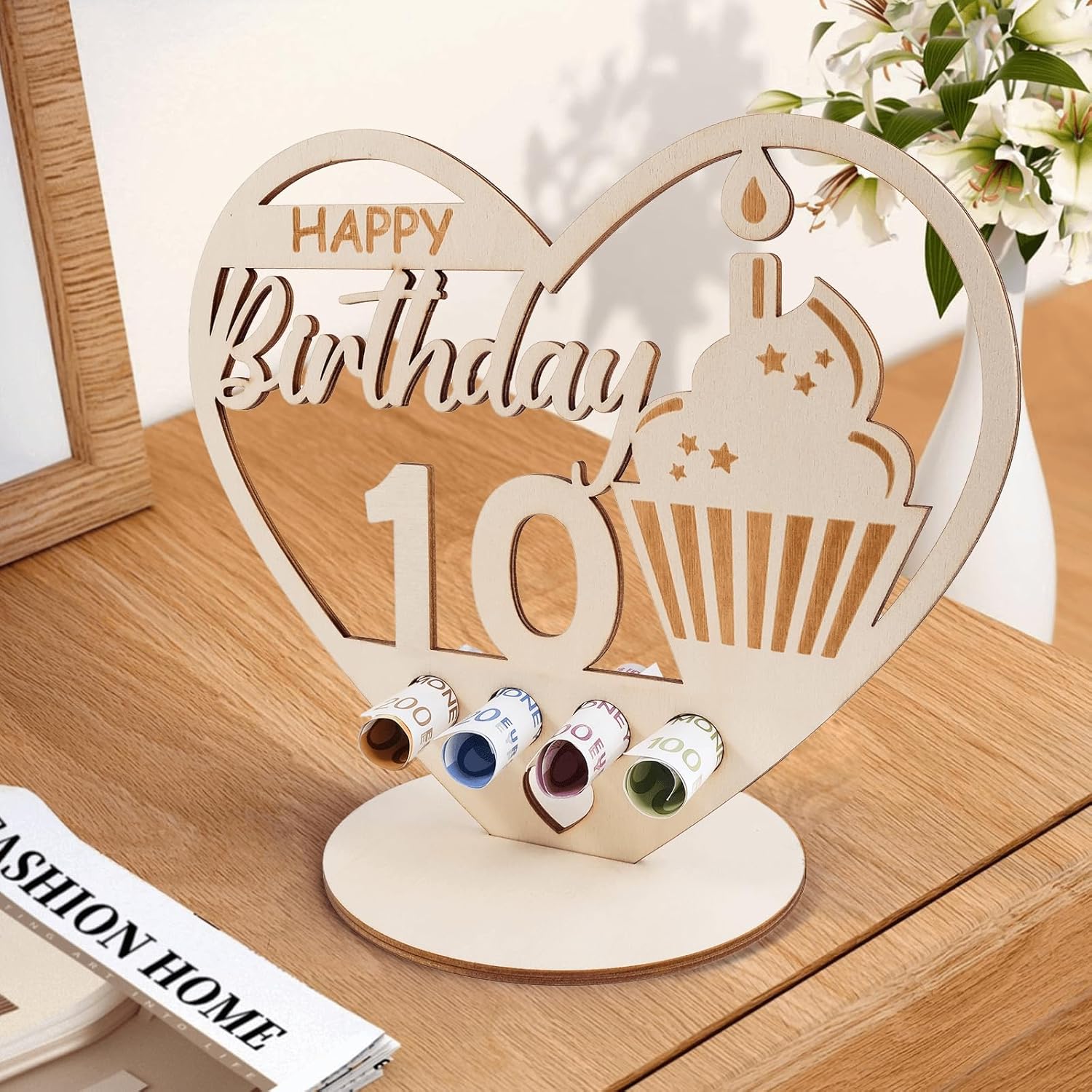 Thumbnail 6 de Packra Geldgeschenk Geburtstag in Herzform – Holz-Schild & 10 Geldgeschenke inkl. „Happy Birthday“-Motiv