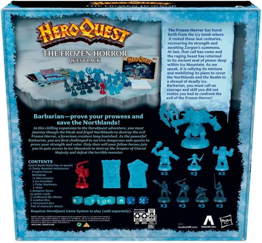 Detalle de HeroQuest The Frozen Horror Quest Pack 拡張セット|10クエスト・未塗装ミニチュア21個