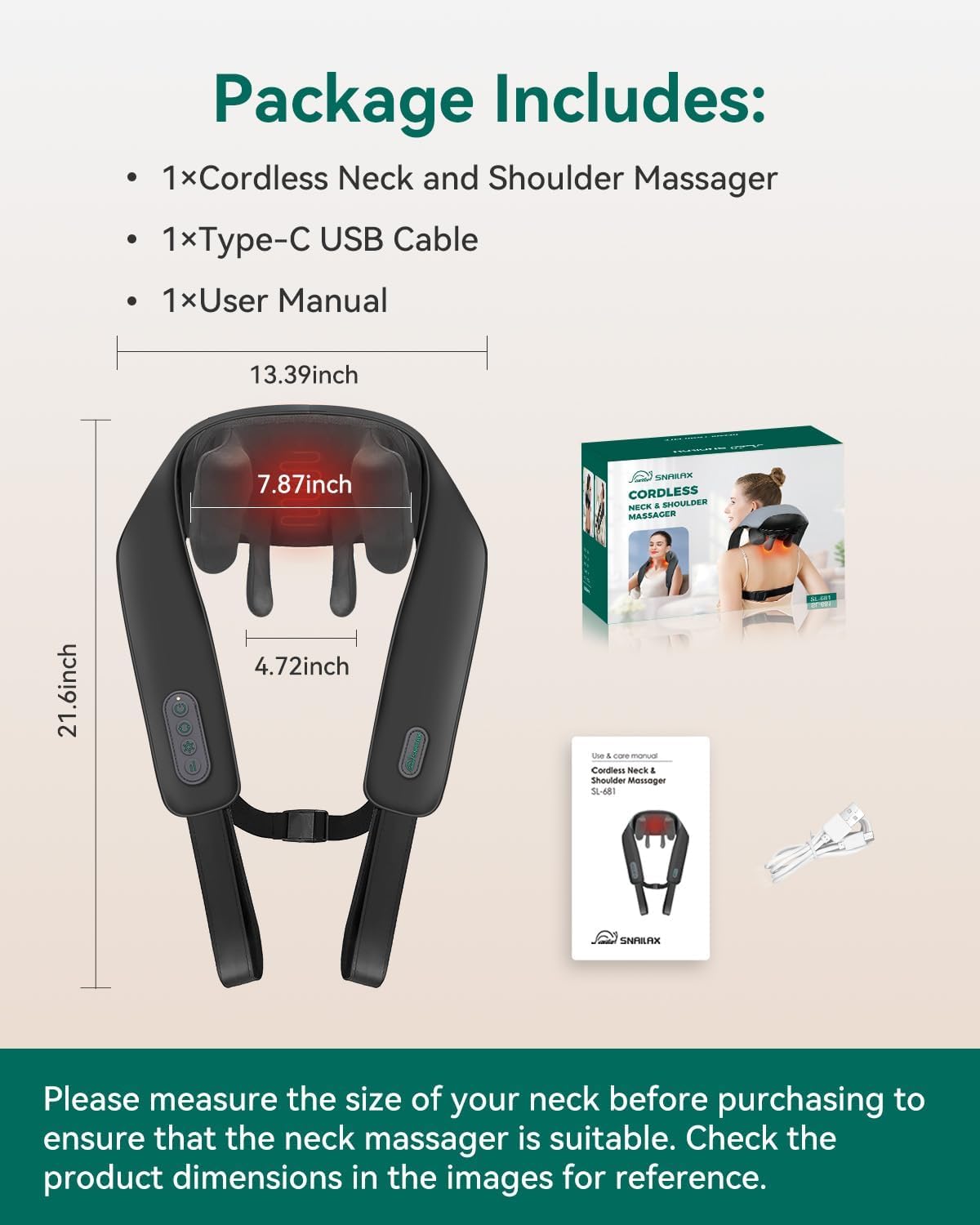 Thumbnail 6 de Snailax Neck Massager Deep Tissue with Heat