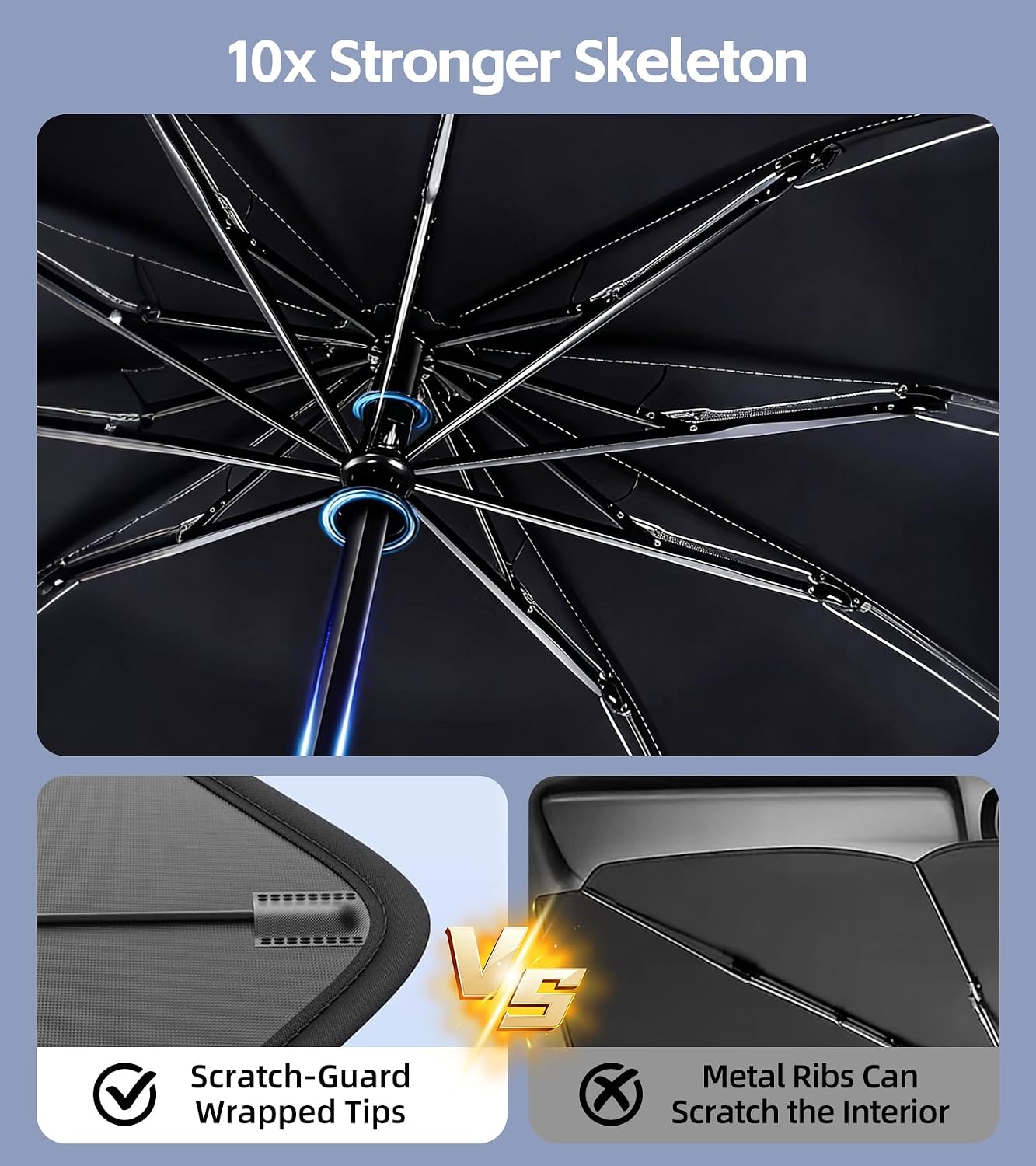 Thumbnail 6 de Windshield Sun Shade Umbrella for Hyundai Elantra (2017-2020) – Nano-Coated Heat-Reflective Front Window Shade