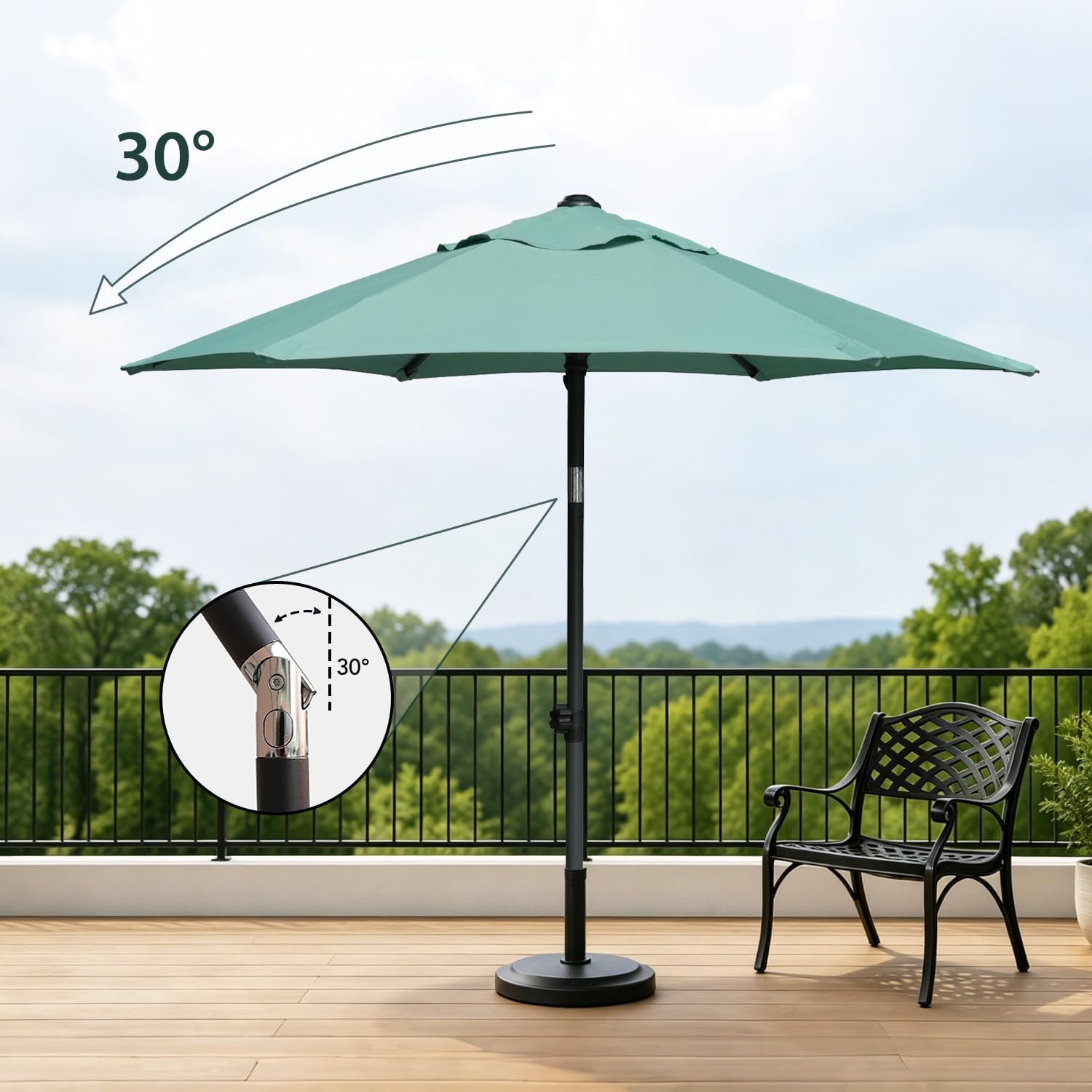 Thumbnail 5 de AMMSUN Patio Umbrella, 6 ft