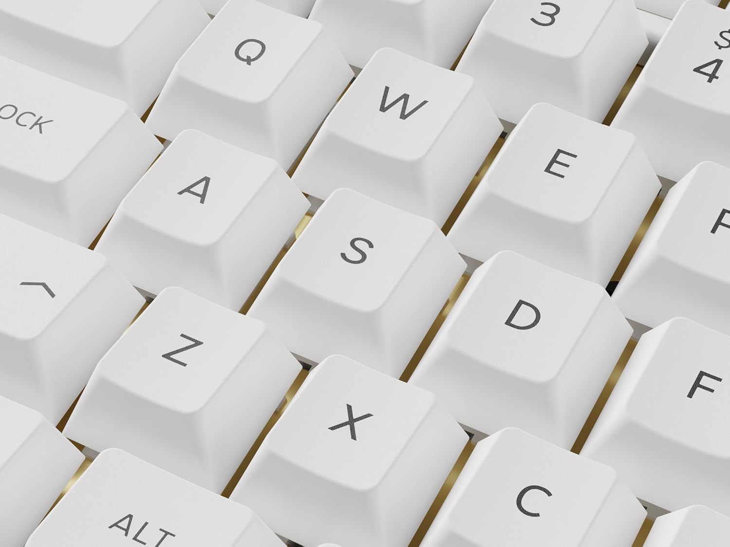 Detalle de GLORIOUS Gaming 115x GPBT Cherry Profile Keycaps in Arctic White
