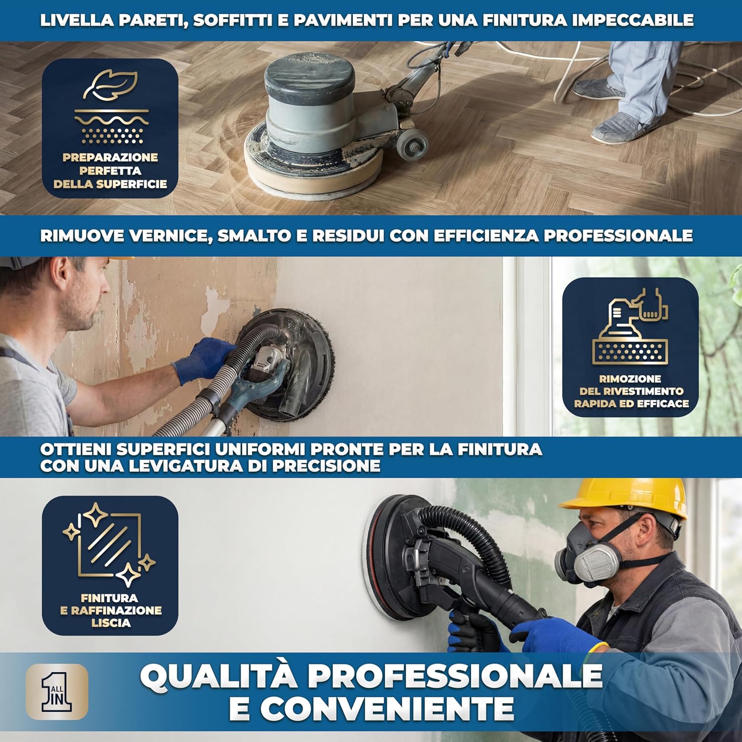 Thumbnail 6 de S&R Dischi Abrasivi 225 mm, Grana 240-10 Pezzi: finitura liscia per cartongesso e muratura