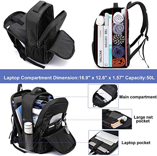 Thumbnail 2 de LIWAG Mochila Grande para Hombre 50L 17" | Impermeable, Antirrobo y USB
