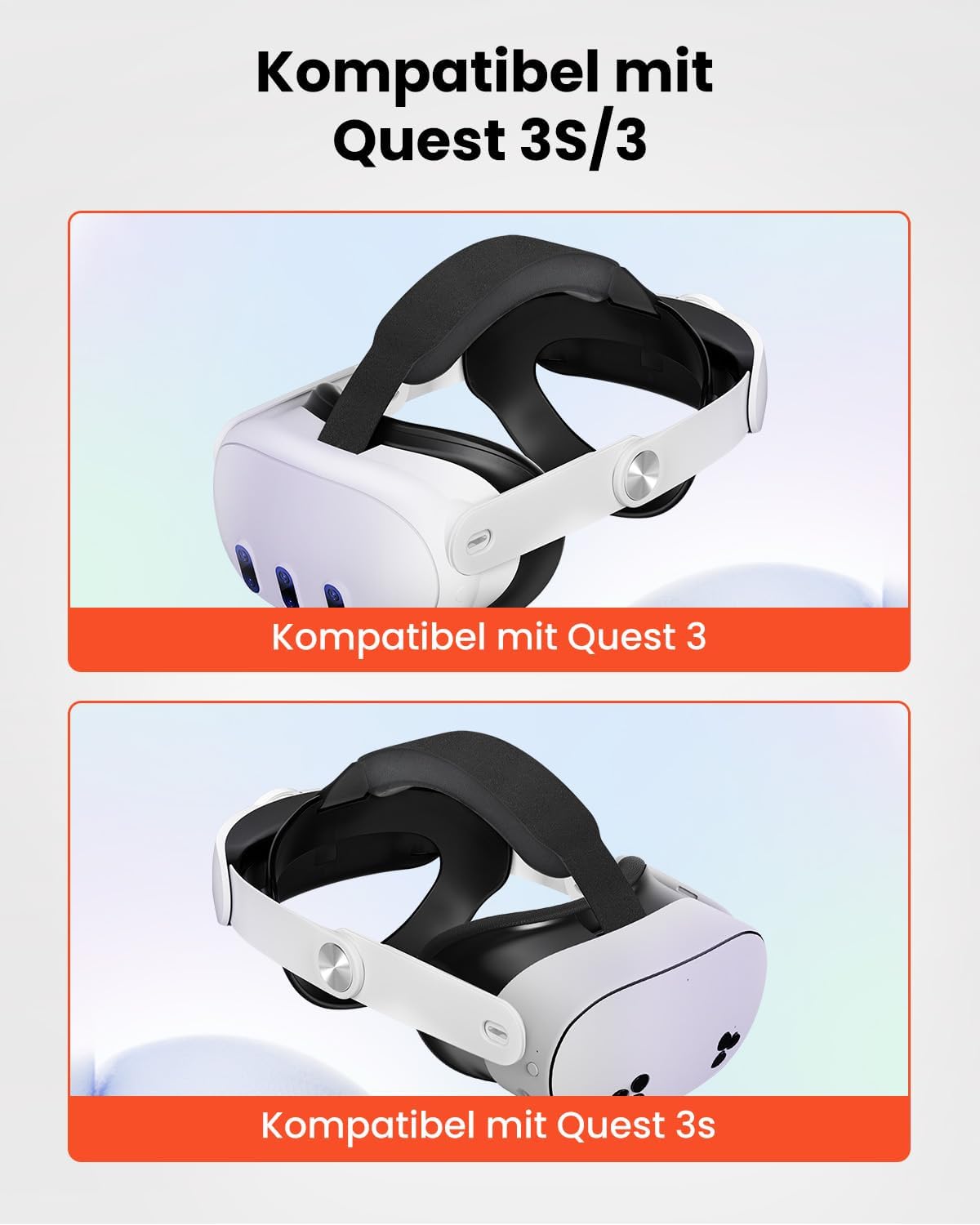Detalle de GEEKERA RGB Headstrap für Meta Quest 3/3S – 10000mAh Akku, 4+ Stunden mehr Spielzeit