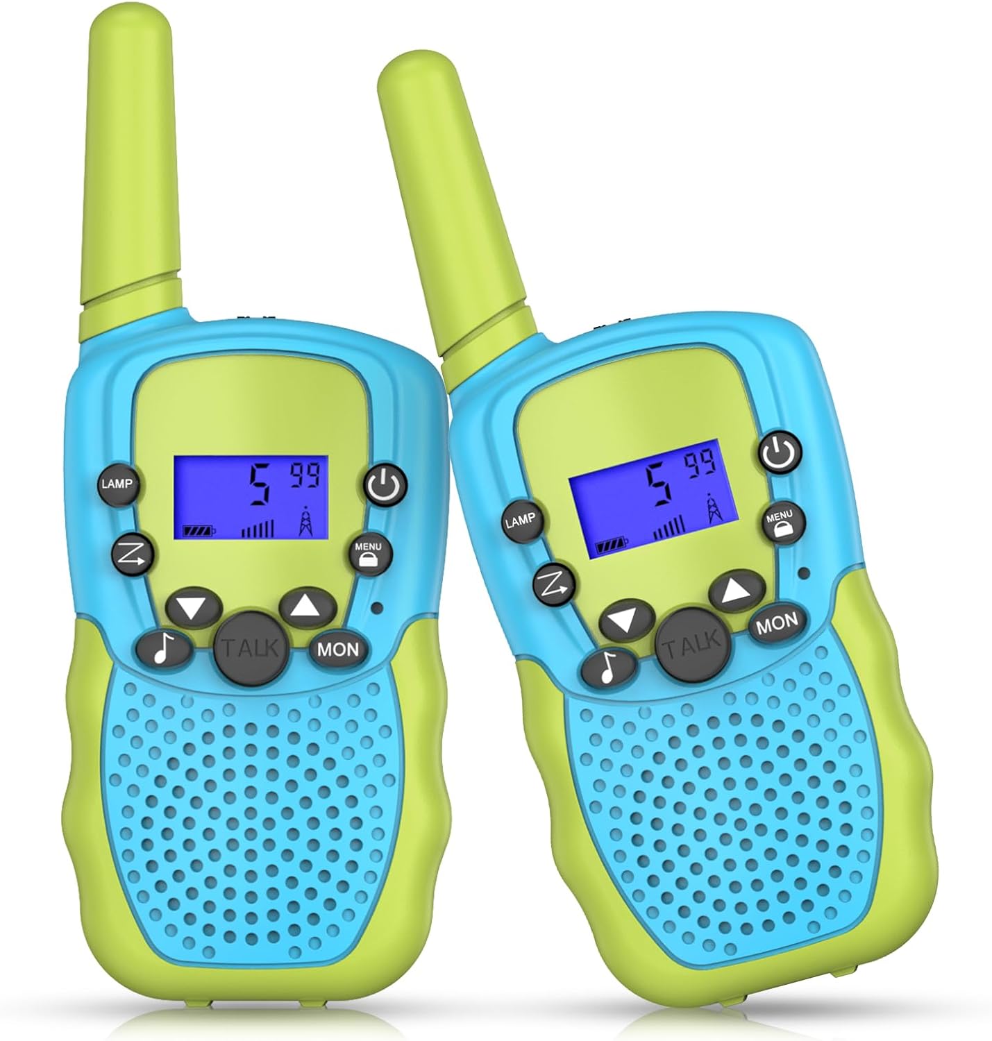 Thumbnail 6 de Kearui Kids Walkie Talkies (Blue-Green) for 3–12 Year Old Boys – 8 Channels, VOX, LED Torch, 3 Miles Range