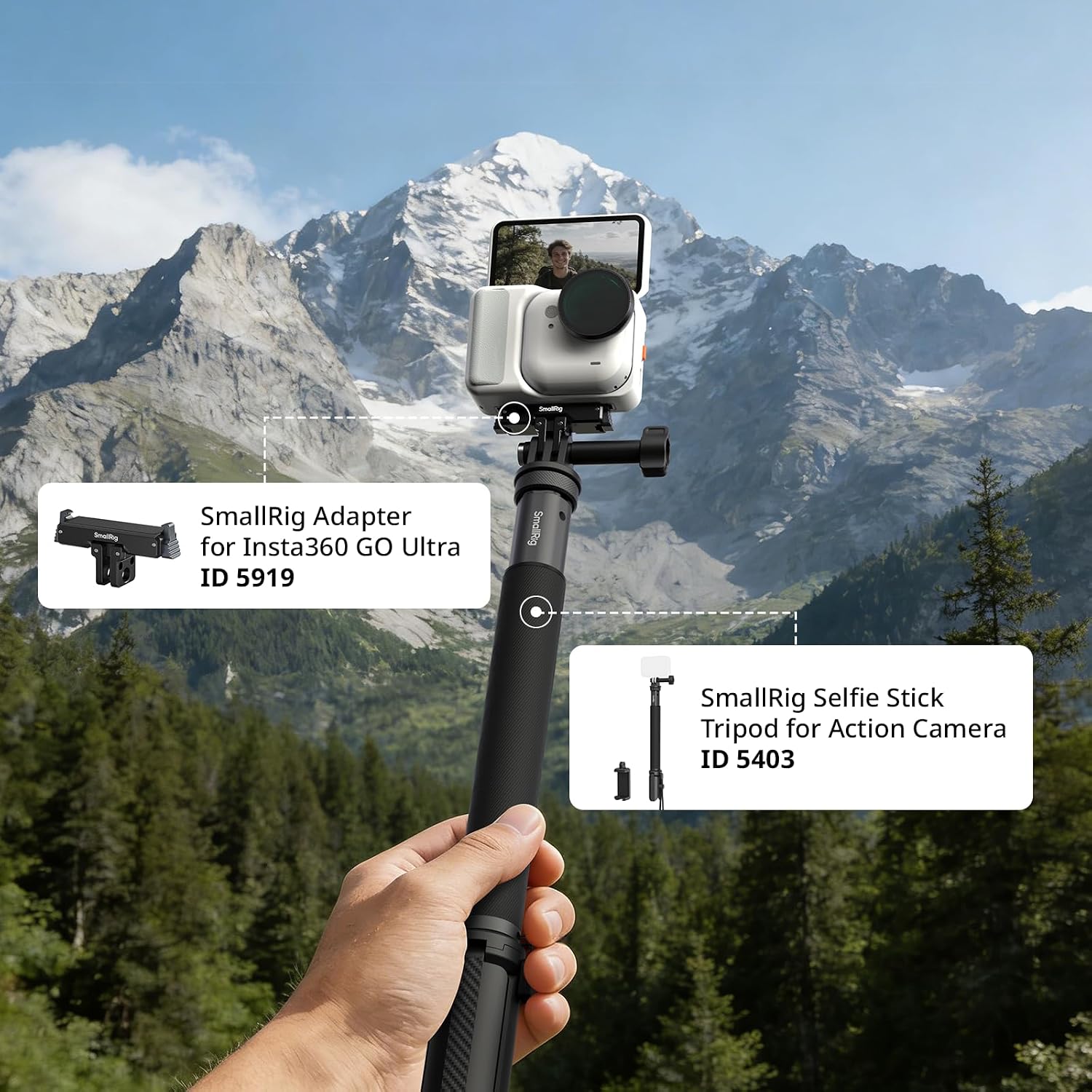 Thumbnail 5 de SmallRig CPL-Filter 6087 für Insta360 GO Ultra – Snap-On, mit Silikonlinsenabdeckung und Mehrfachbeschichtung