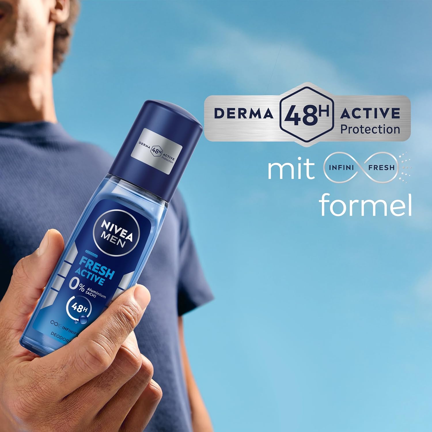 Detalle 2 de NIVEA MEN Fresh Active Deodorant Pumpspray (75 ml) – aluminiumfreier 48h Schutz