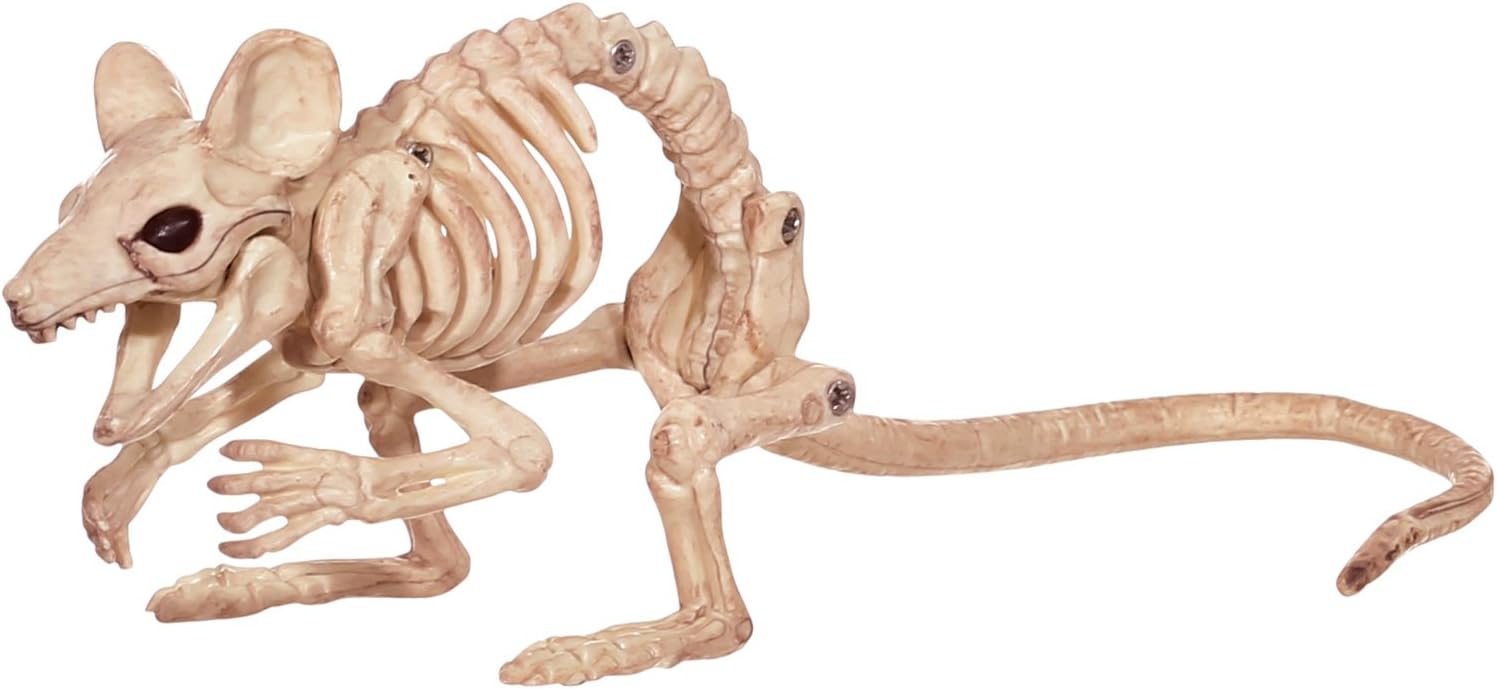 Detalle de Crazy Bonez Creepy Skeleton Mice, 3 Assorted All-Weather Plastic Figures
