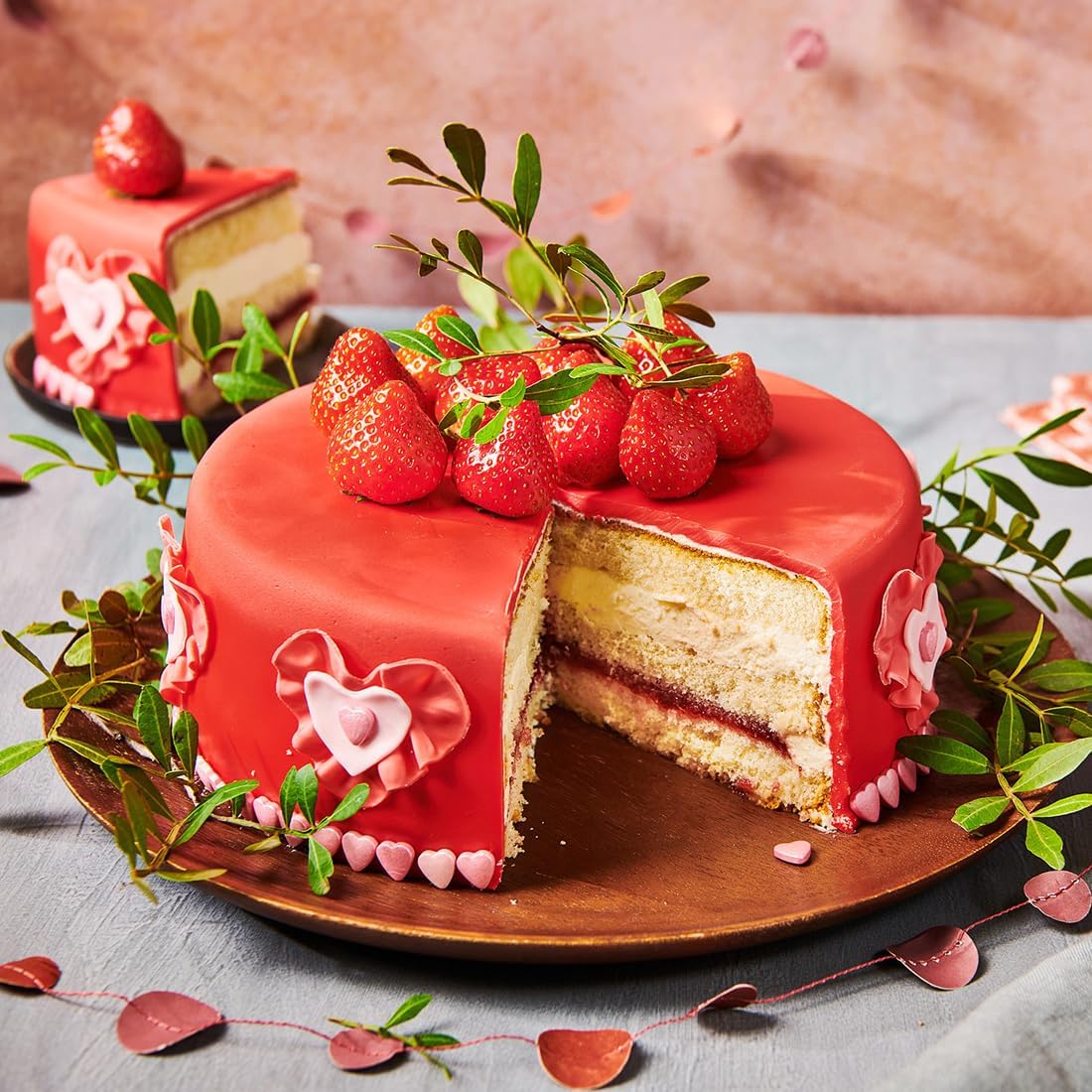 Detalle de FunCakes Pasta di Zucchero Fire Red 1000 g: fondente morbido e facile da lavorare per torte e decorazioni