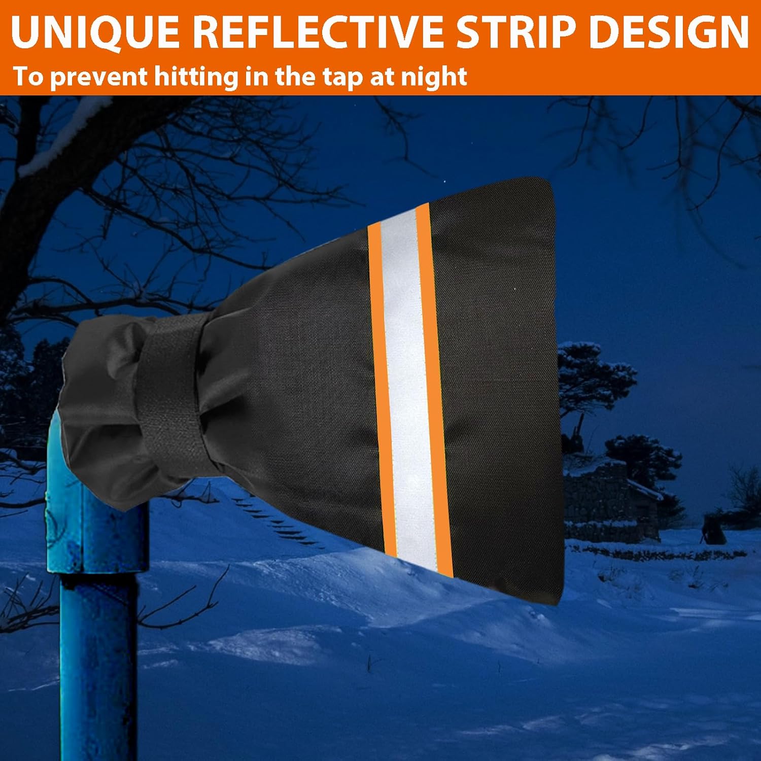 Thumbnail 5 de SANTUO 2Pcs outside tap cover frost protector with insulation, waterproof Oxford fabric and reflective strip