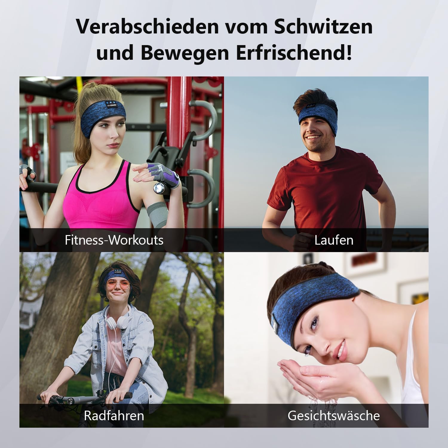 Thumbnail 6 de LC-dolida Schlafkopfhörer Bluetooth 5.4 als Stirnband (Schlafmaske-Headband) – Blau