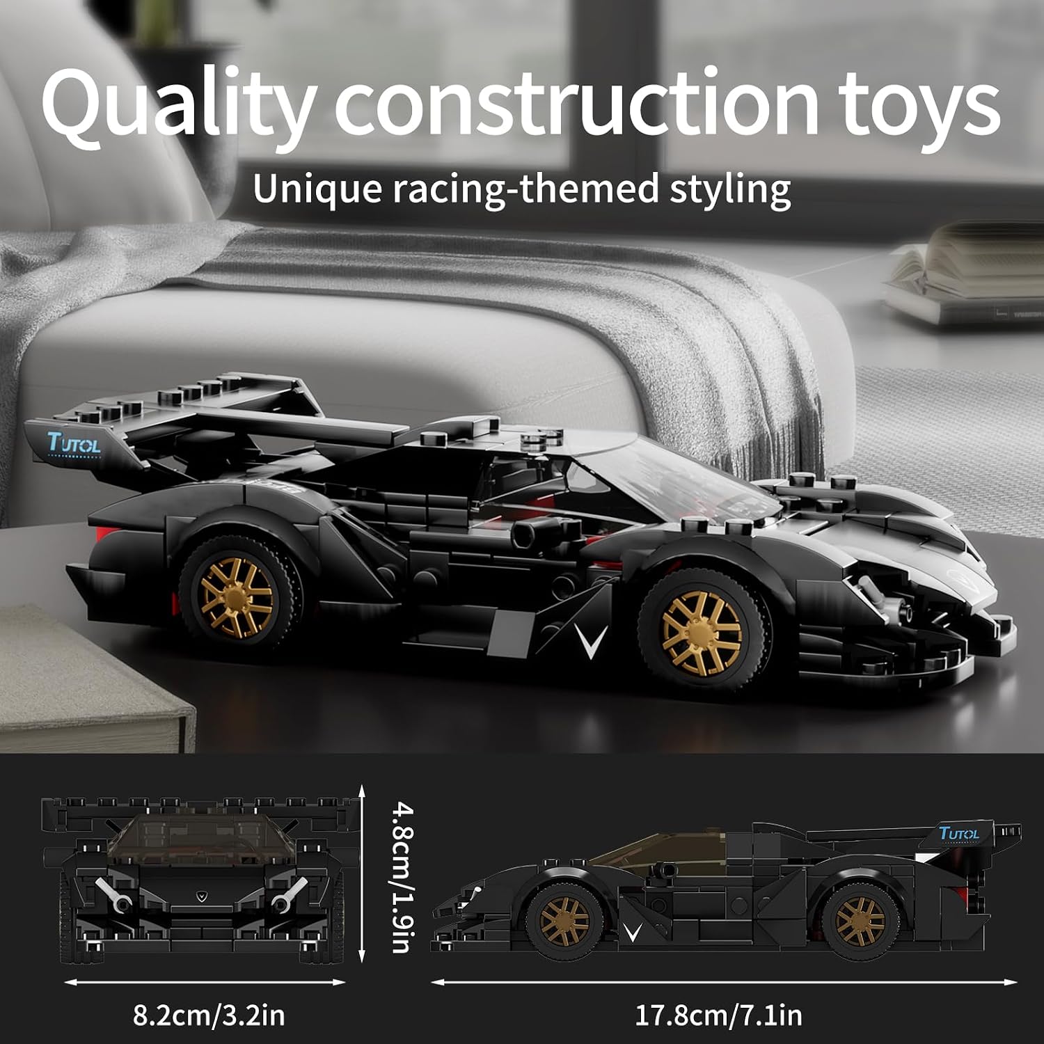 Detalle 2 de Mould King 27061 Speed Champion Rennwagen 325 Teile