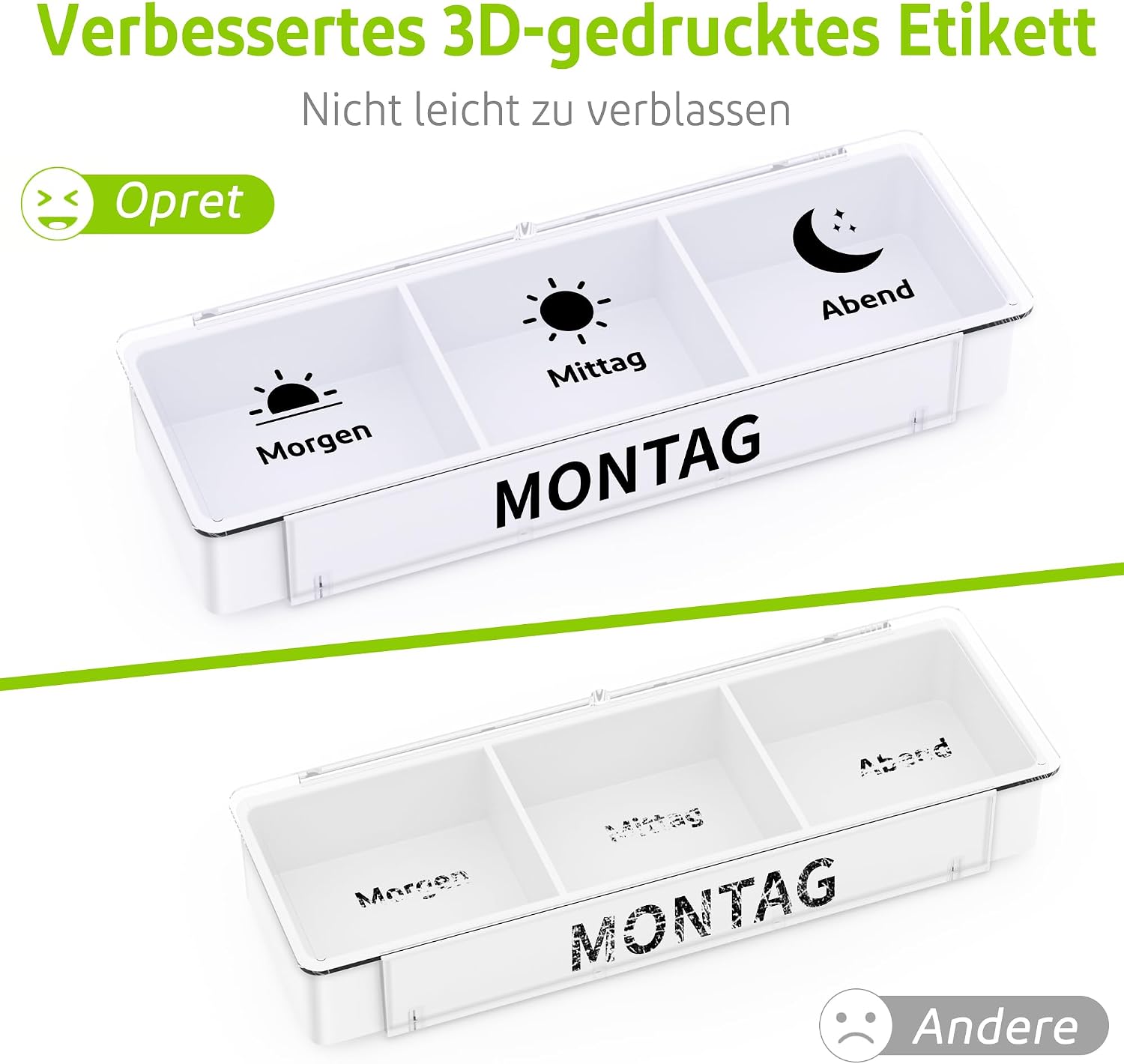 Thumbnail 5 de Tablettenbox für 7 Tage mit 3 Fächern