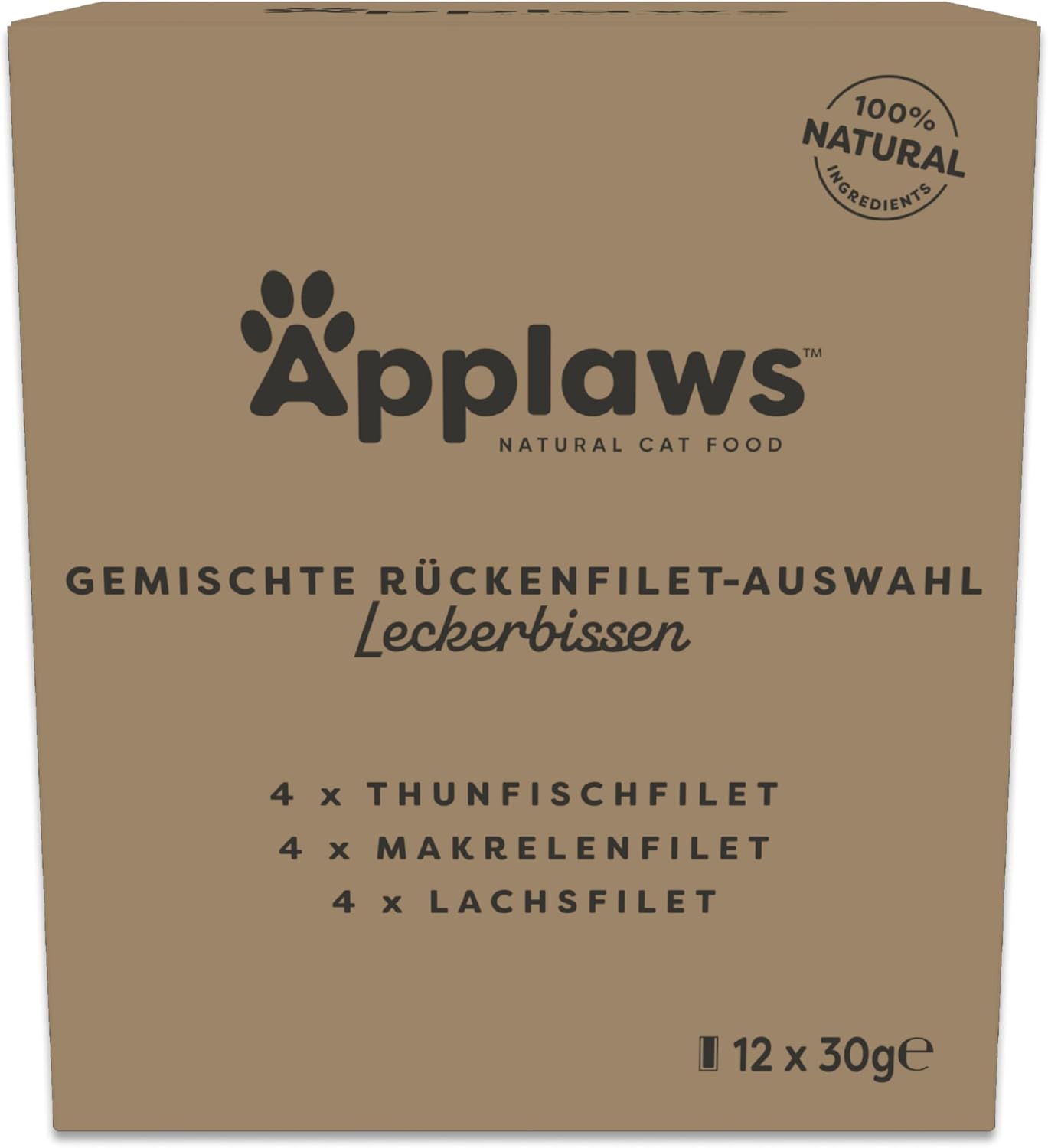 Thumbnail 1 de Applaws 100% natürliche Nass- & Kitten-Snack-Behandlung, Auswahlmultipack für ausgewachsene Katzen – 12 × 30 g Beutel