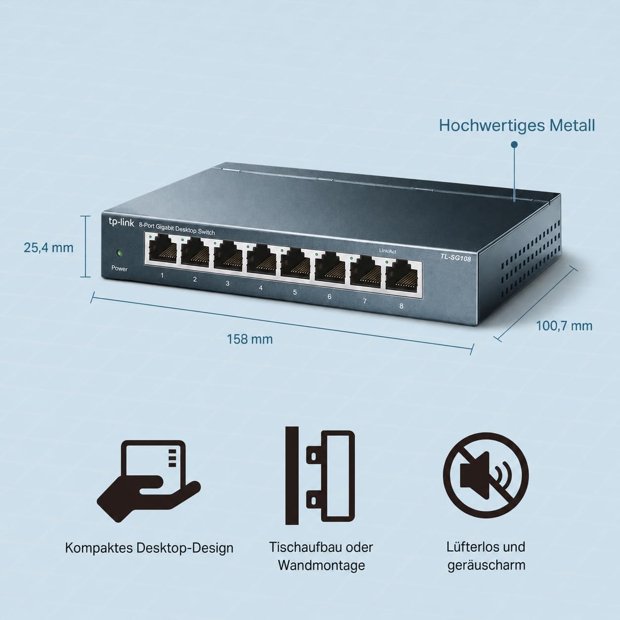 Thumbnail 1 de TP-Link TL-SG108 8‑Port Gigabit Switch 📡
