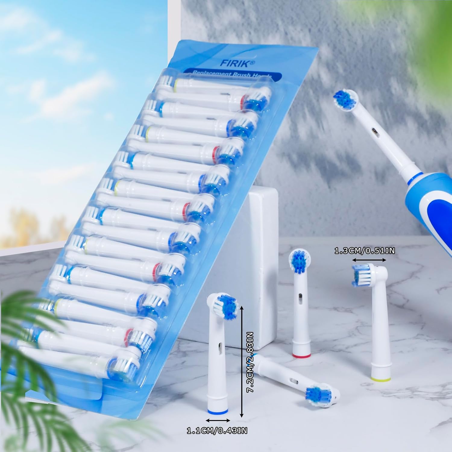 Detalle 2 de Firik 16-Pack Replacement Brush Heads for Braun Oral-B Electric Toothbrushes