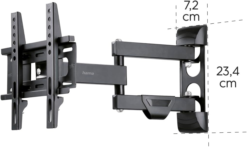 Thumbnail 5 de Hama schwenkbare & neigbare TV-Wandhalterung (ausziehbar) für 19–50 Zoll, VESA 50×50 bis 200×200, bis 25 kg – schwarz