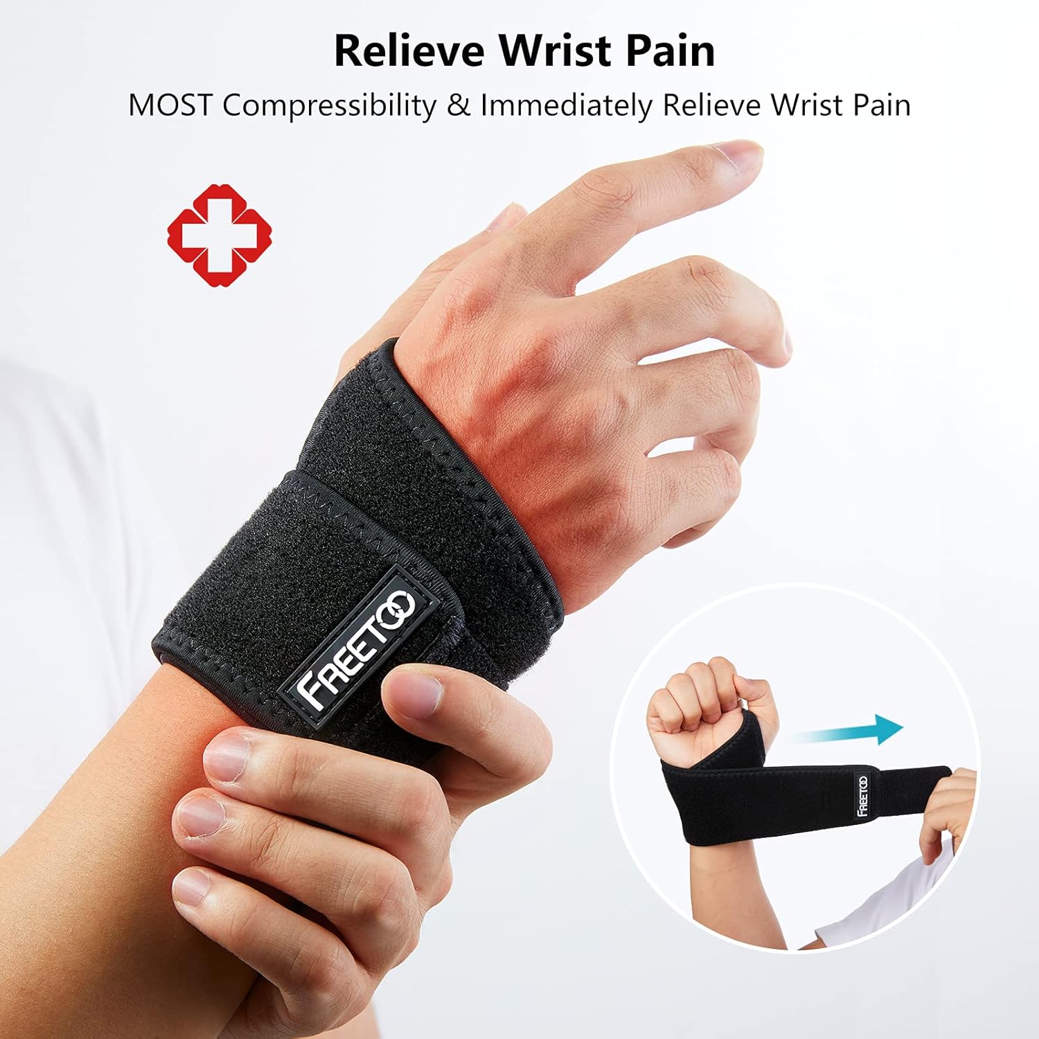 Detalle 2 de FREETOO Handgelenkbandage Kompression đ