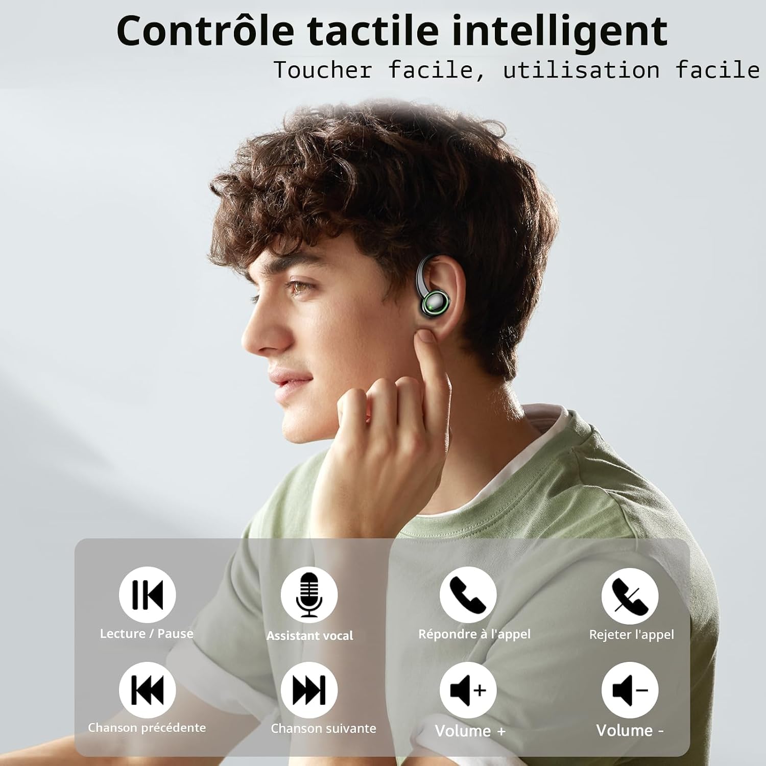 Thumbnail 6 de Ecouteurs Bluetooth sans Fil Sport 2026 — HiFi, ANC ENC et IP7, 50 h d’autonomie