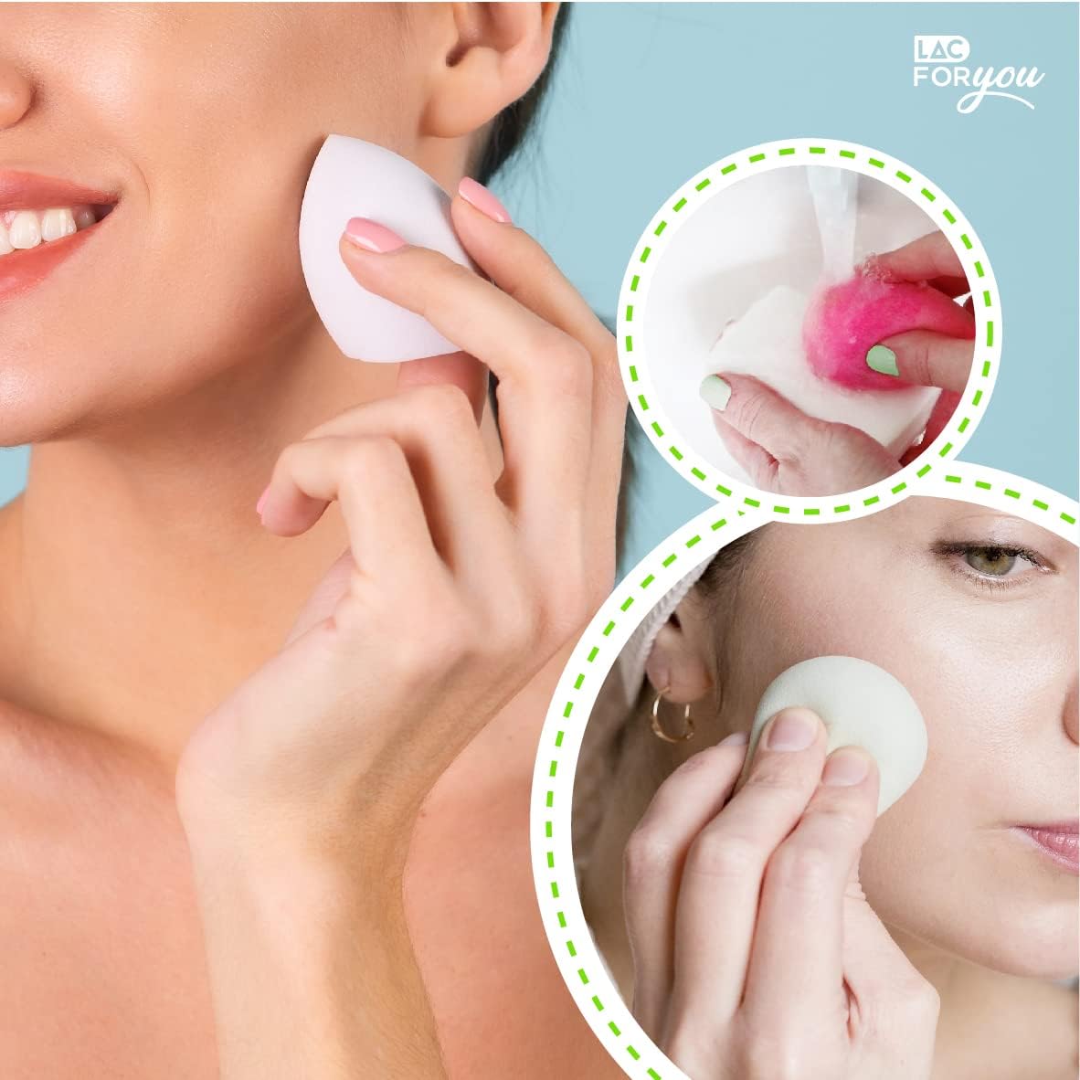 Thumbnail 6 de LAC FOR YOU Esponjas Maquillaje Cara 5 Piezas