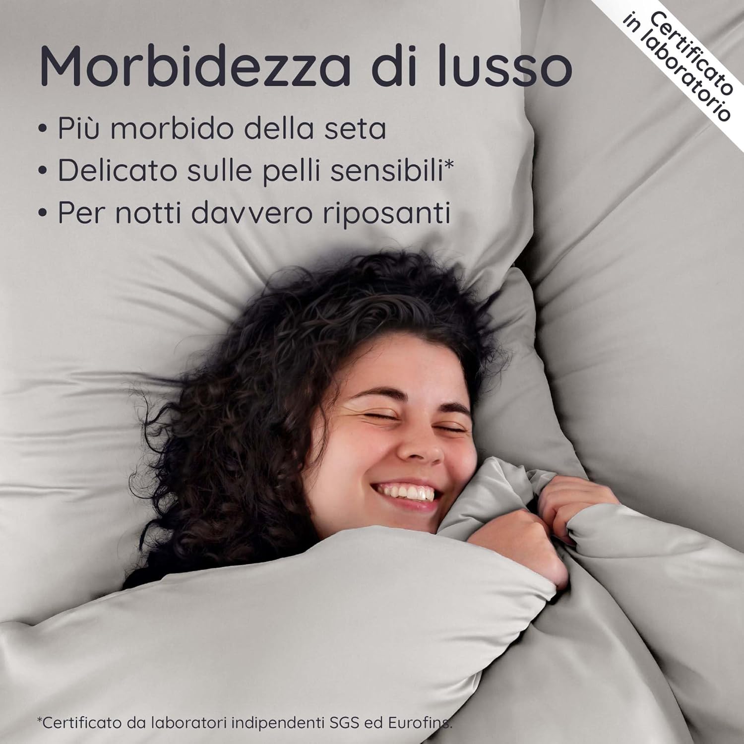 Detalle de Bambaw Federe in bambù 50x75 cm — confezione da 2, federa cuscino antiacaro e antirughe in fibra di bambù