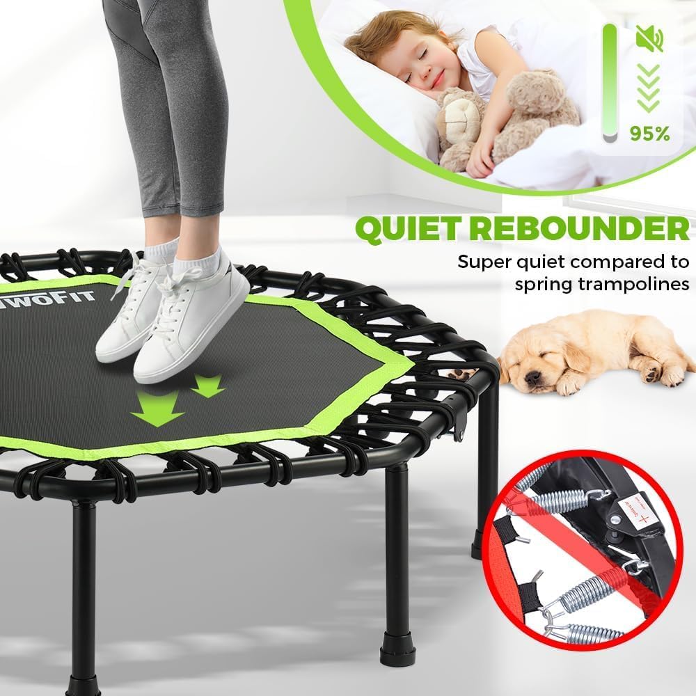 Thumbnail 4 de ONETWOFIT Trampolín plegable adultos 101/107/114cm con mango 🤸