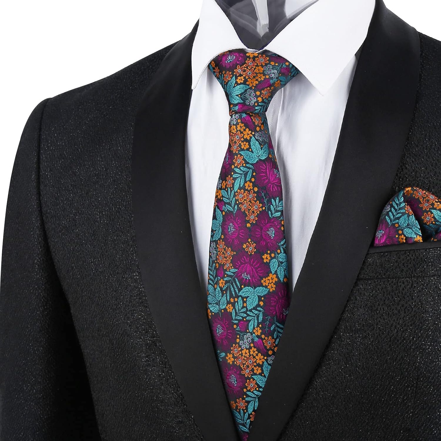 Detalle 2 de Alizeal Floral Necktie Set, 8cm