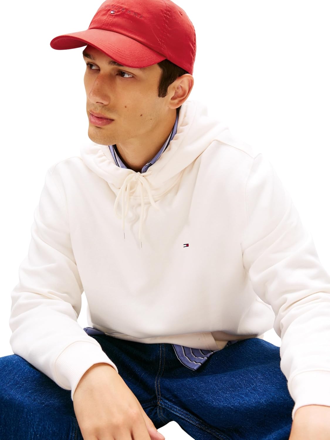 Thumbnail 2 de Tommy Jeans Men's TJM Reg S Flag Hoodie Ext DM0DM20742 Pullover Hoodie