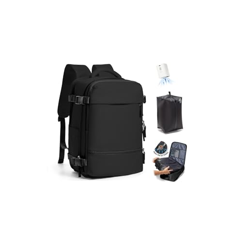 Detalle de SZLX Mochila de Vacío para equipaje de cabina con bomba integrada – diseño compacto para Ryanair y más