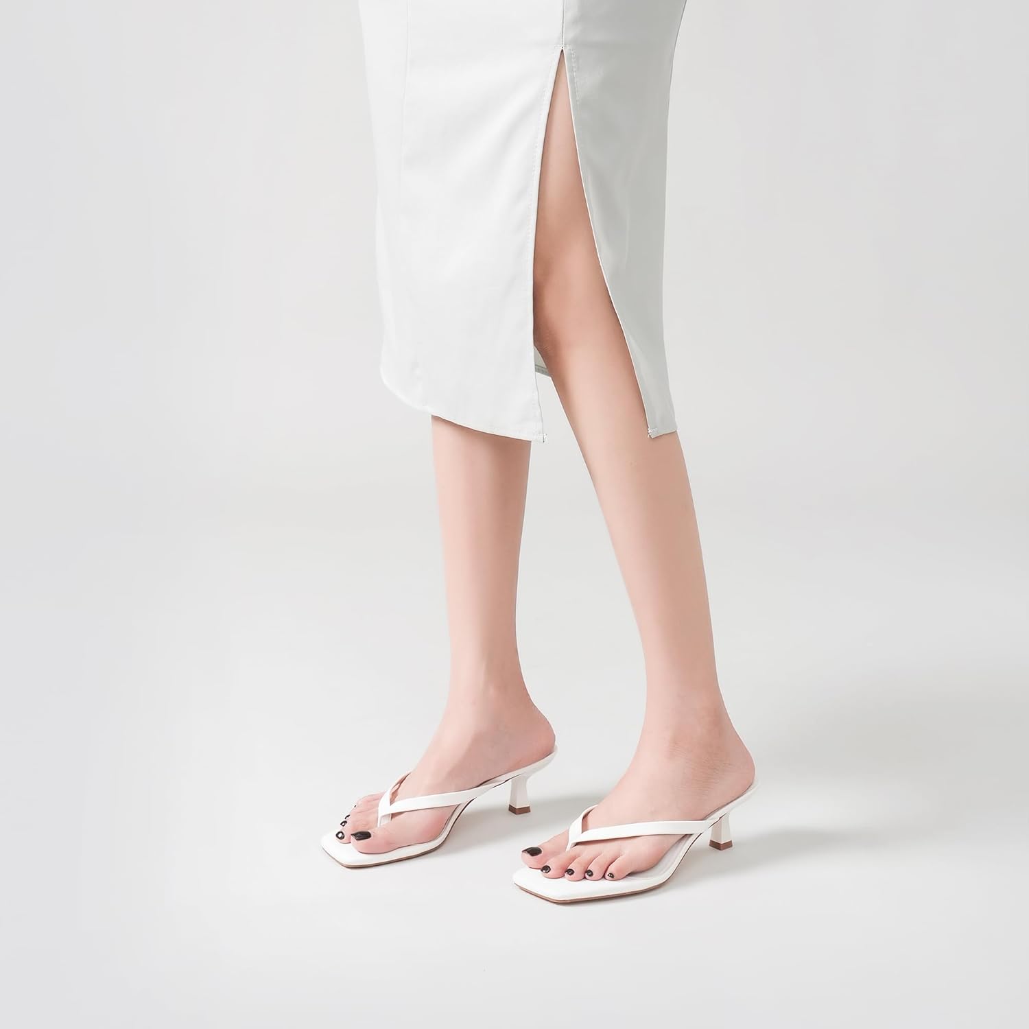 Thumbnail 5 de LULLASONG Women's Kitten Heels Sandals: Square Open-Toe, 1.8–2 Inch Heel