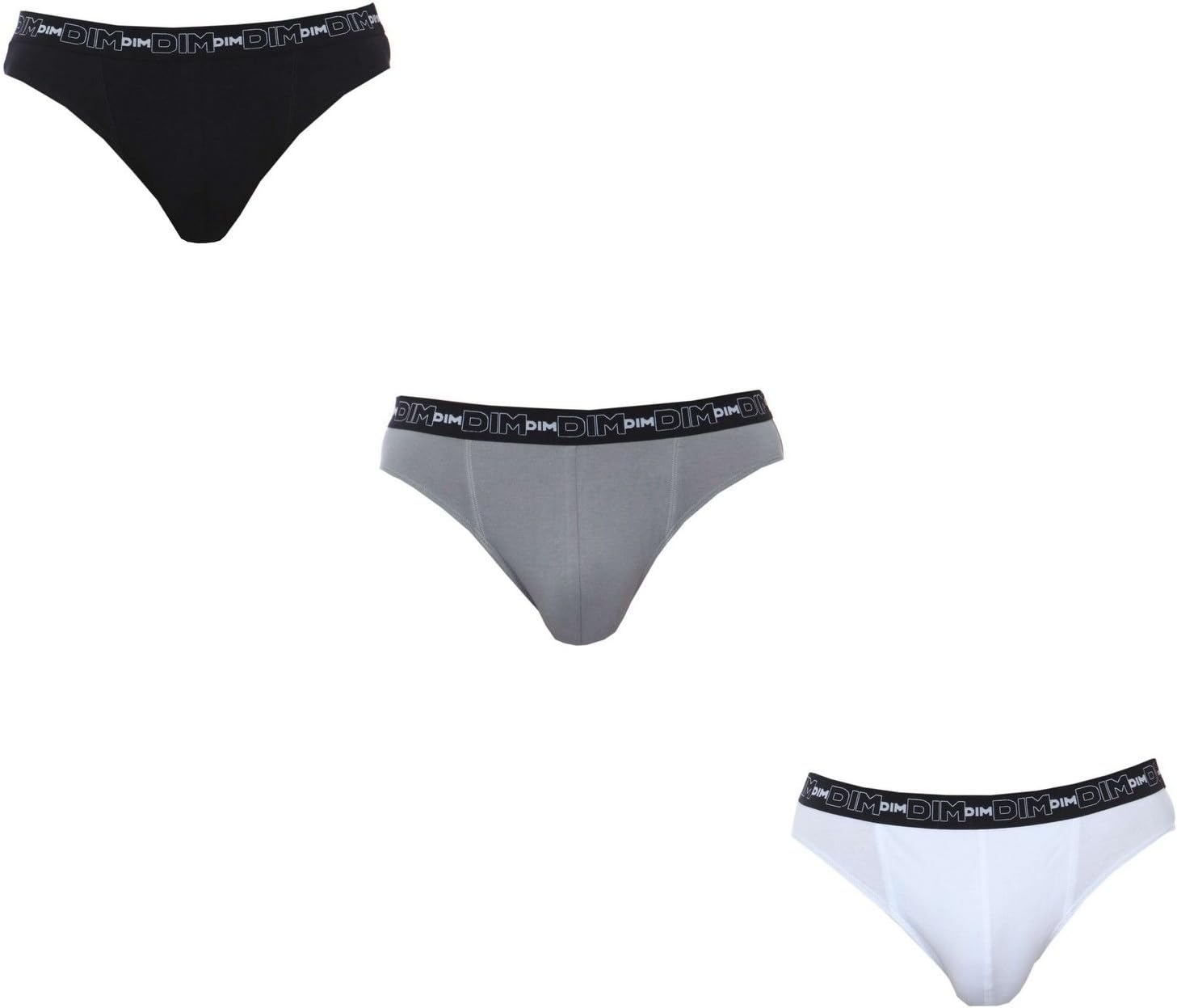 Detalle de DIM Slip Homme Lot de 3 – coton stretch confort sans étiquette