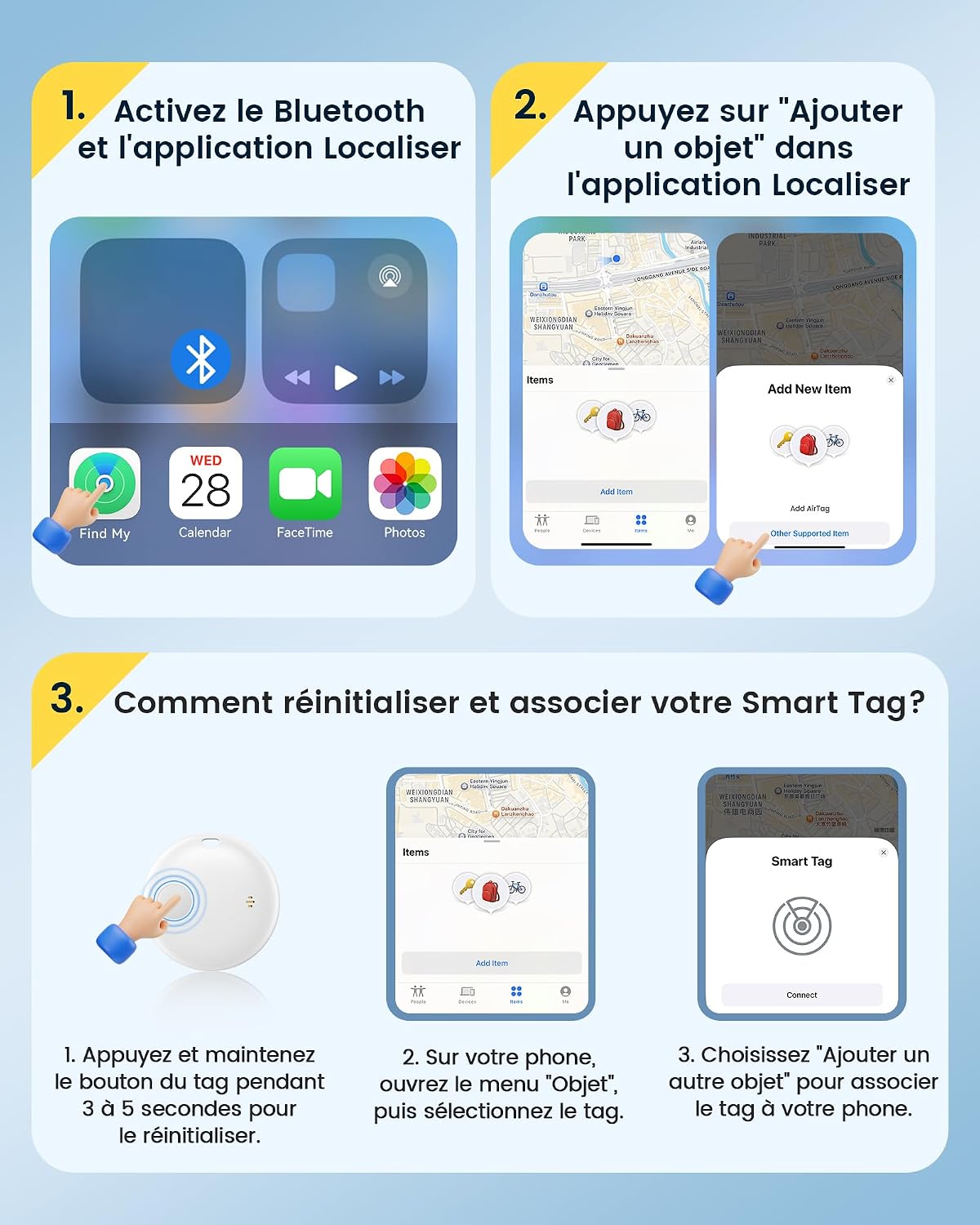 Thumbnail 4 de KUKIHO Traceur Tag d’Objets Bluetooth 36 m