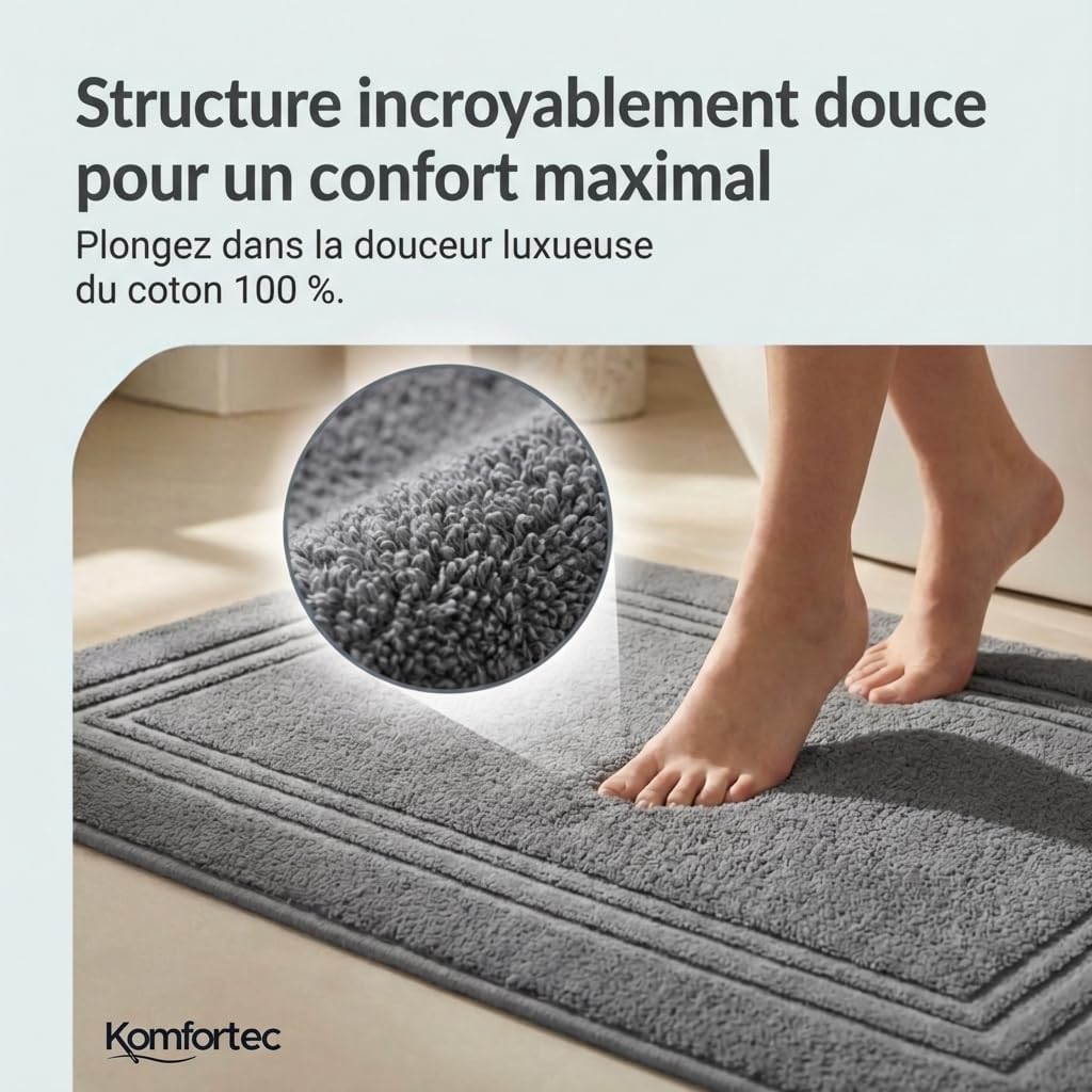 Thumbnail 1 de Komfortec Tapis de bain 50 x 70 cm