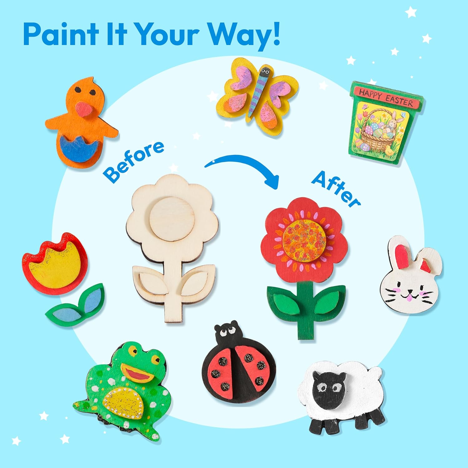 Thumbnail 3 de JOYIN 12 Wooden Magnet Painting Kit for Kids