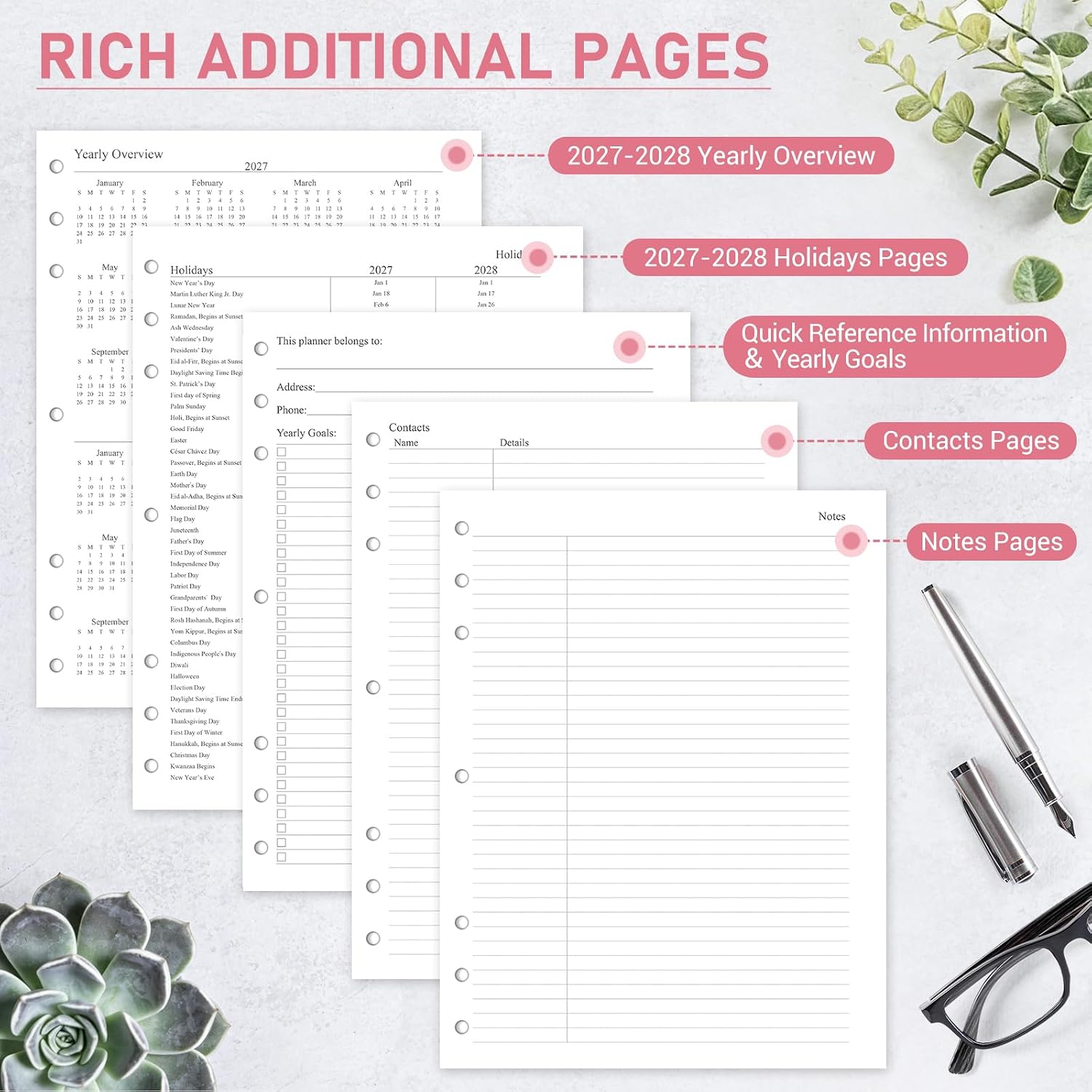 Detalle de Monthly Planner Refill, 8.5 x 11-Inch