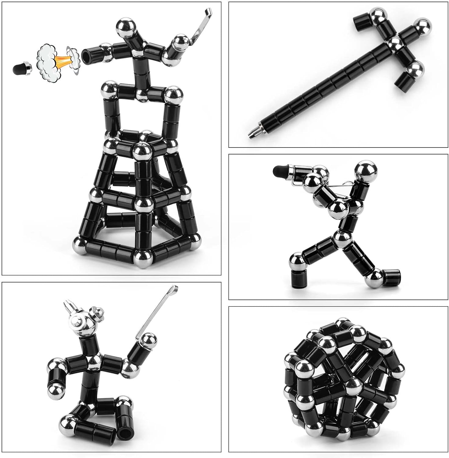 Detalle 2 de Tigerhu Fidget Pen Magnetischer Kugelschreiber 14 Teile