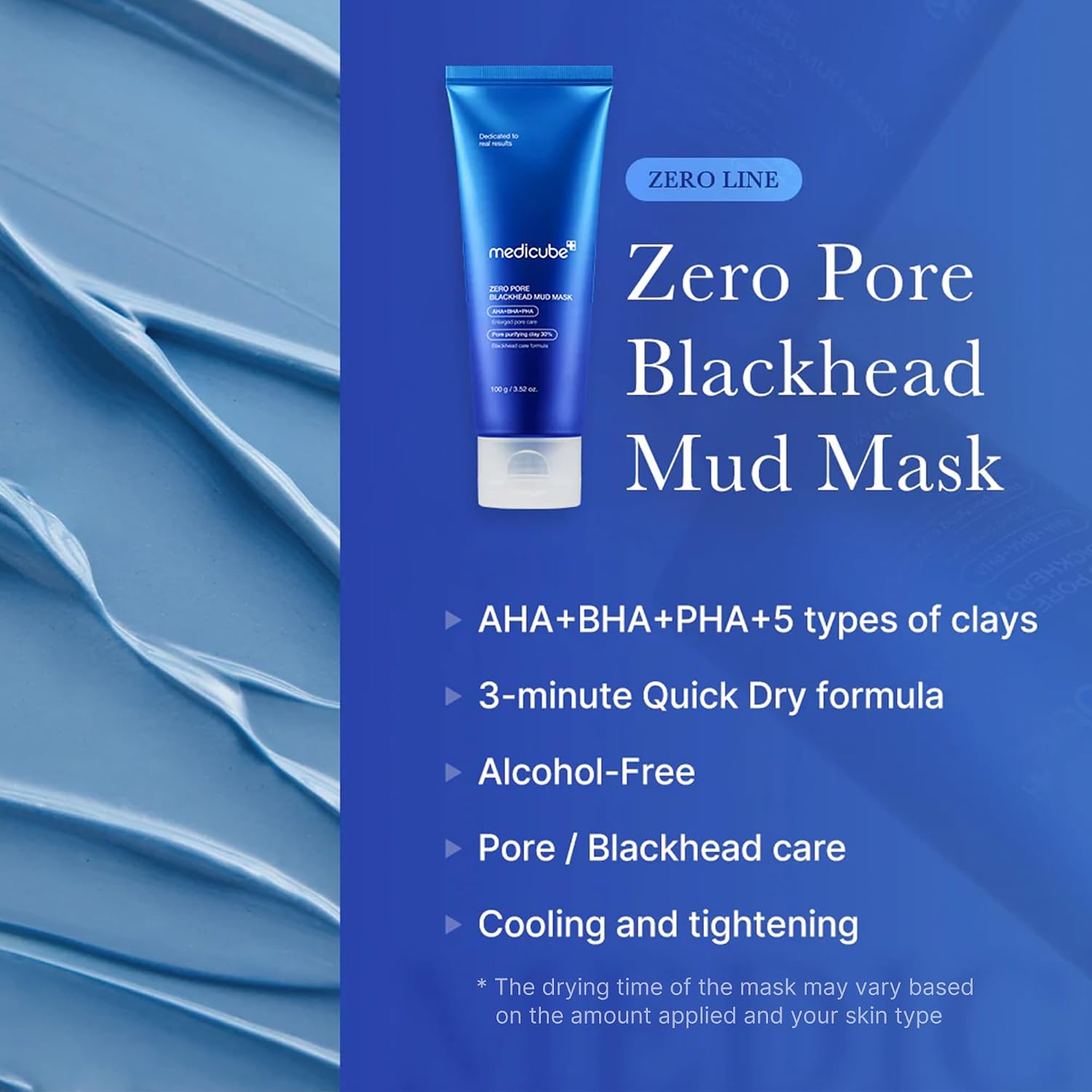Detalle de medicube Zero Pore Blackhead Mud Mask – Pore Cleansing & Gentle Exfoliating
